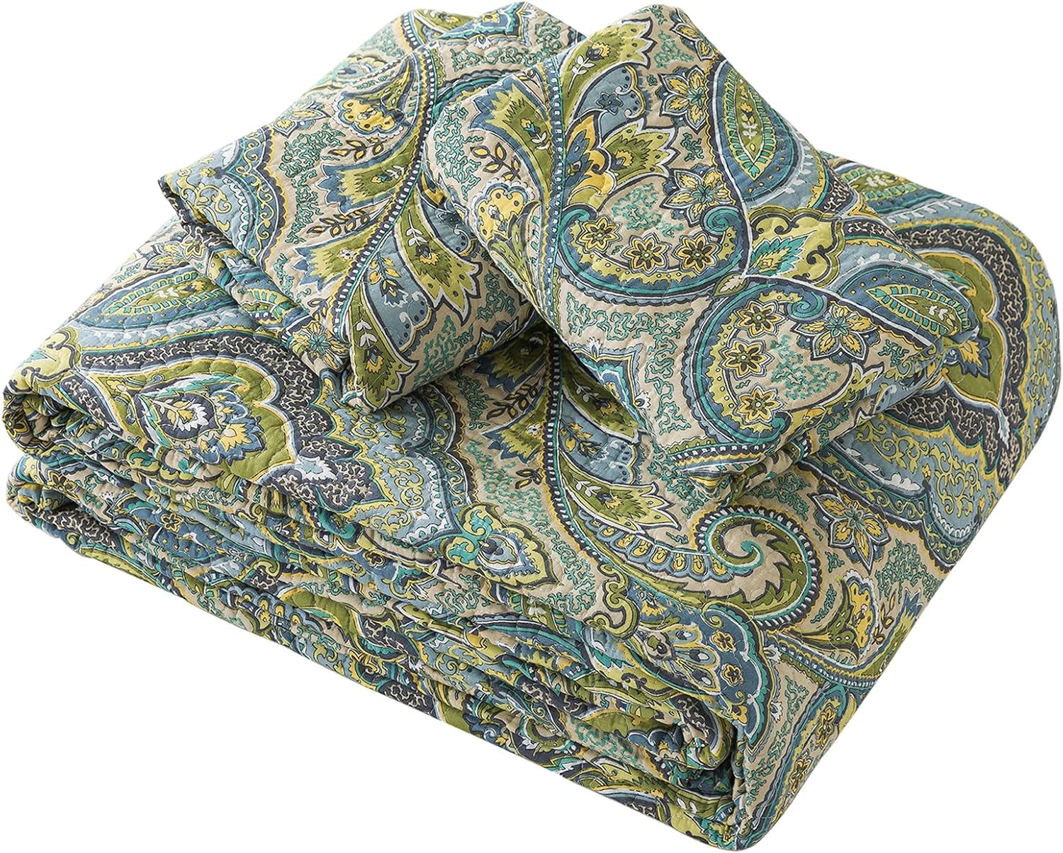 Quilts Set Bedspread Soft Quilt 1 2 Pillow Sham (Gorgeous European Floral Pattern, King (98" × 106"))