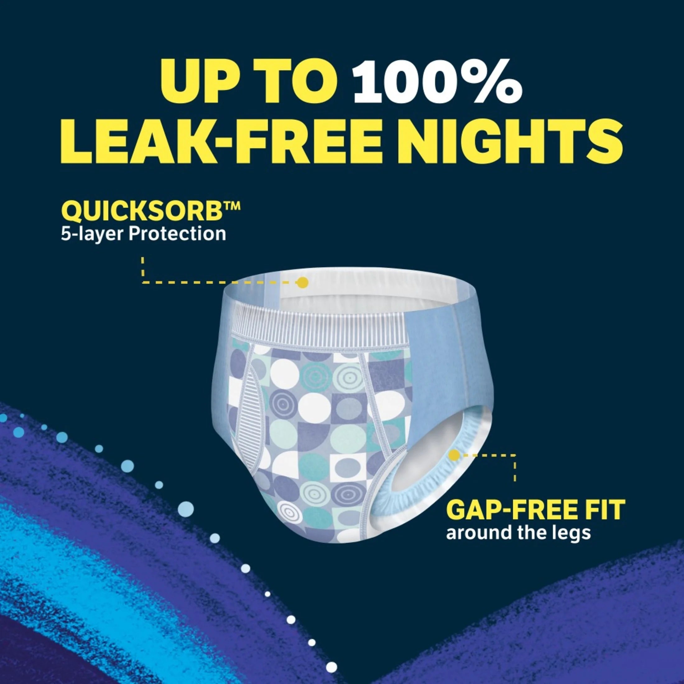 Bedwetting Underwear for Boys, L (68-95 Lbs), 75 Count (Select for More)