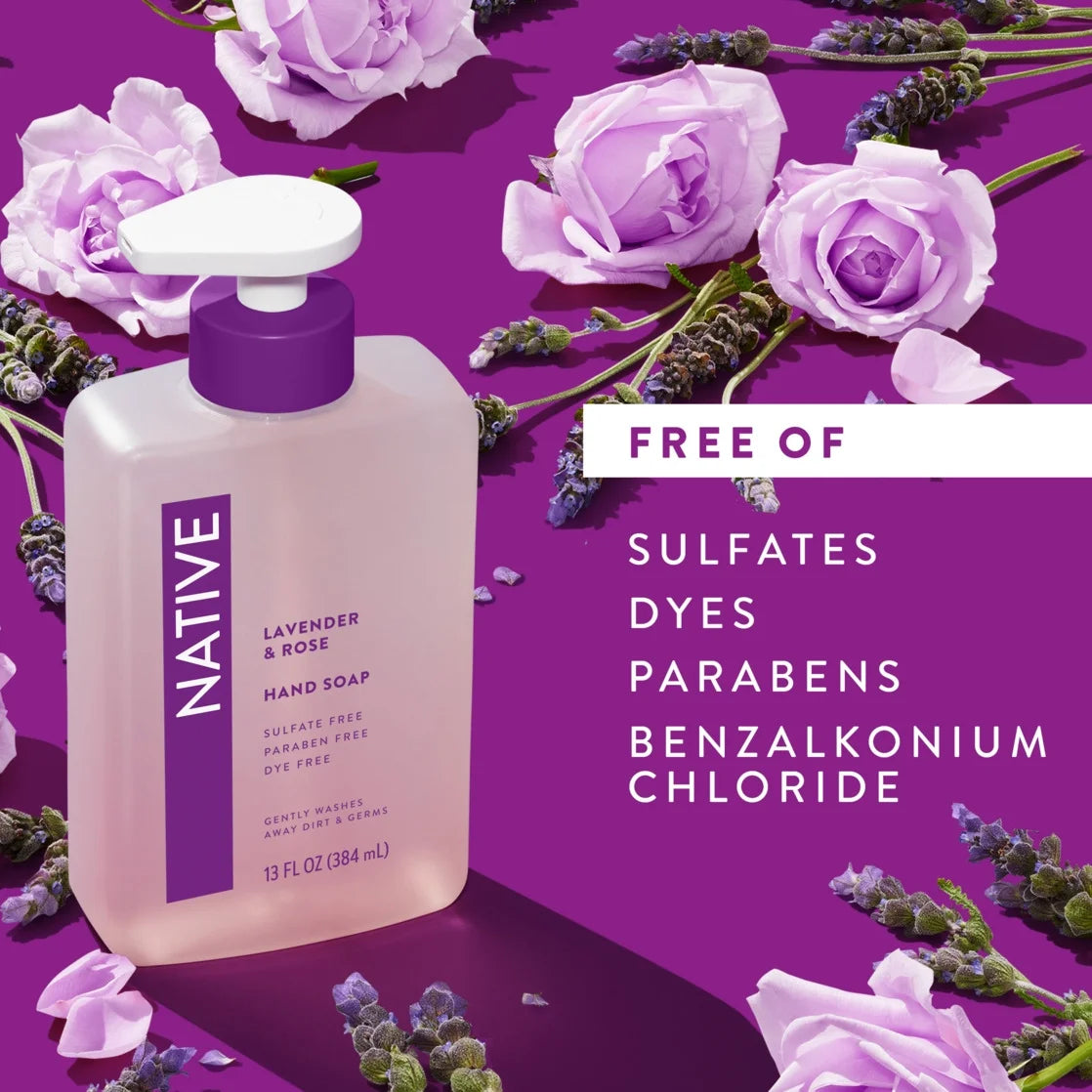 Lavender & Rose Liquid Hand Soap 13OZ