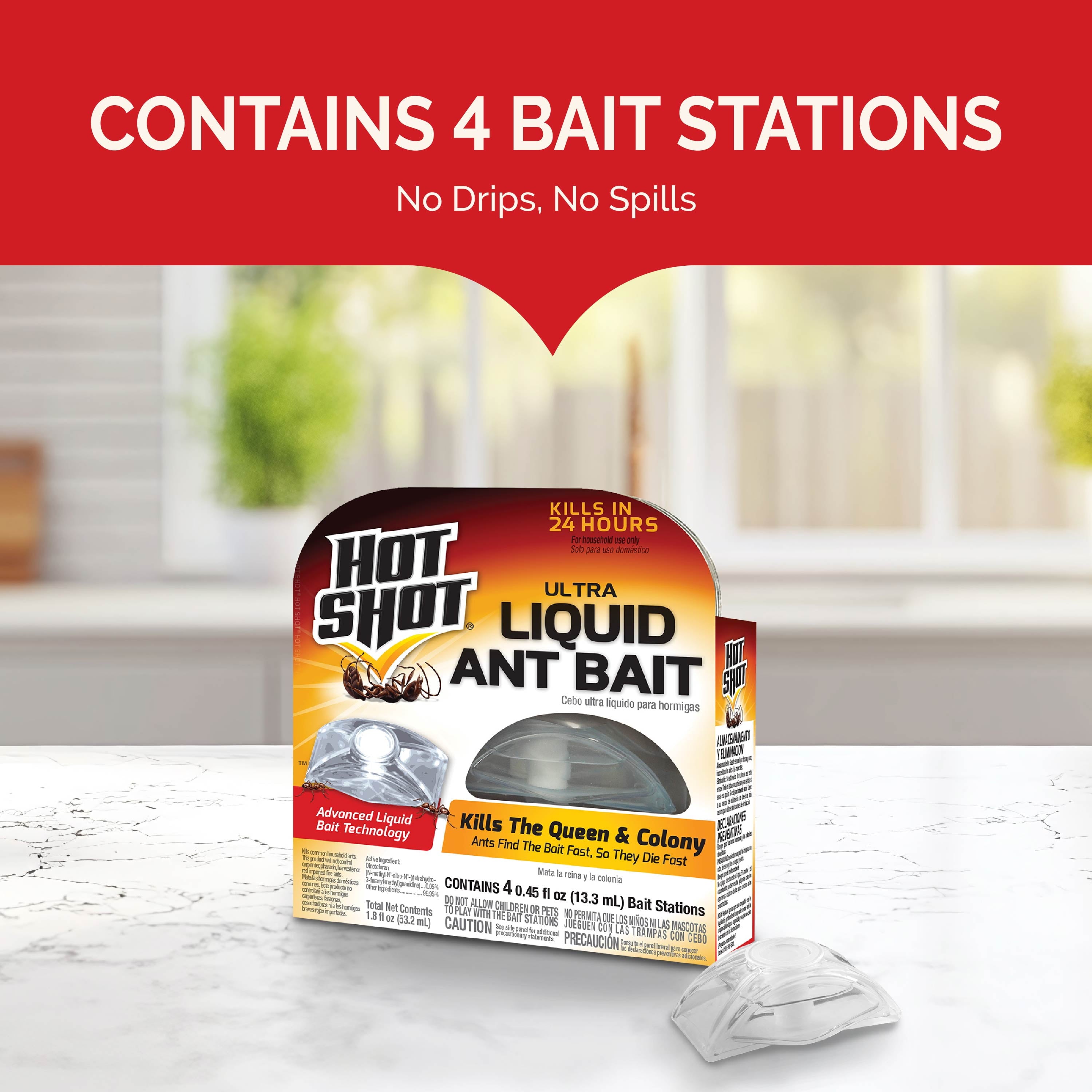 Ultra Liquid Ant Bait, Kills Common Household Ants, 4 Count