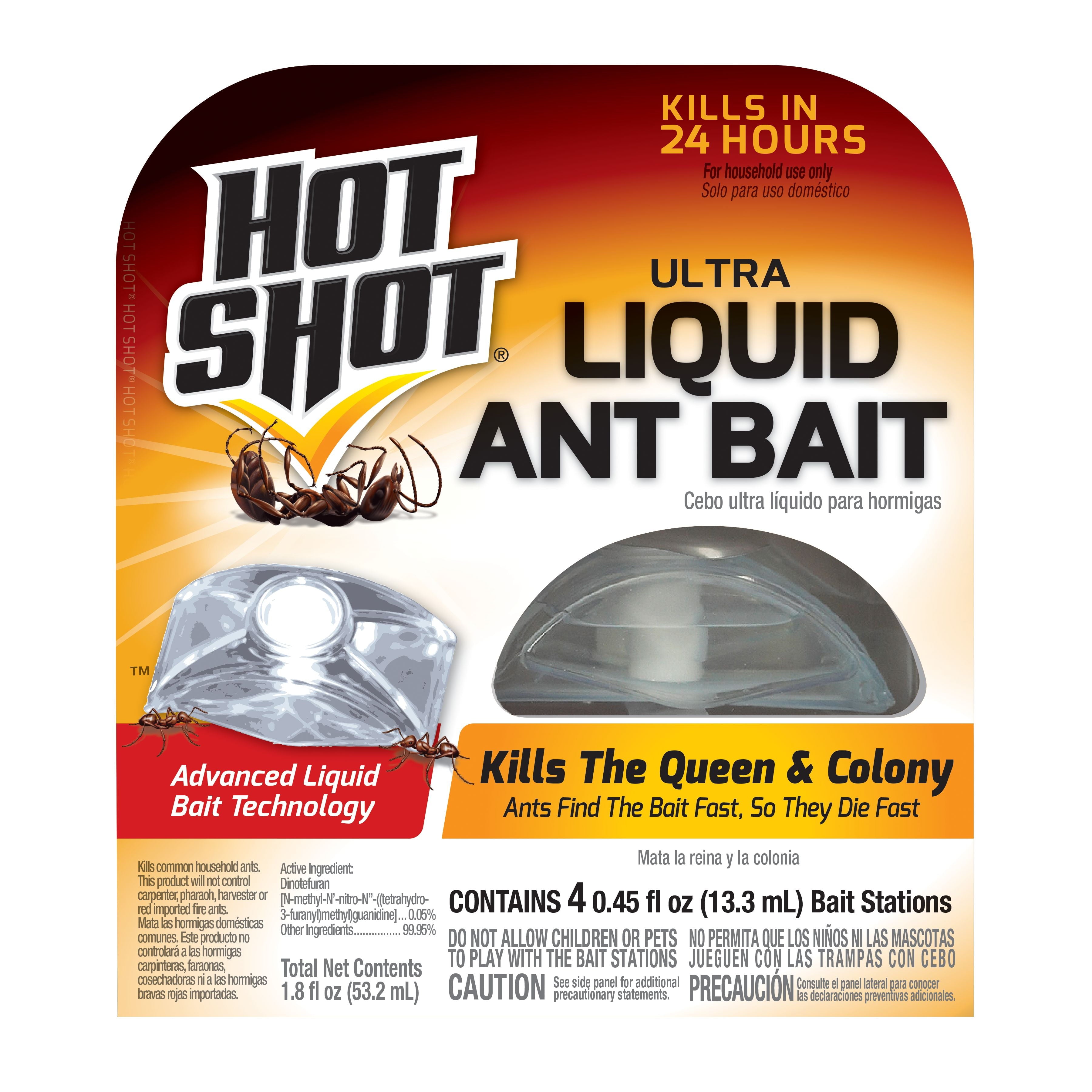 Ultra Liquid Ant Bait, Kills Common Household Ants, 4 Count