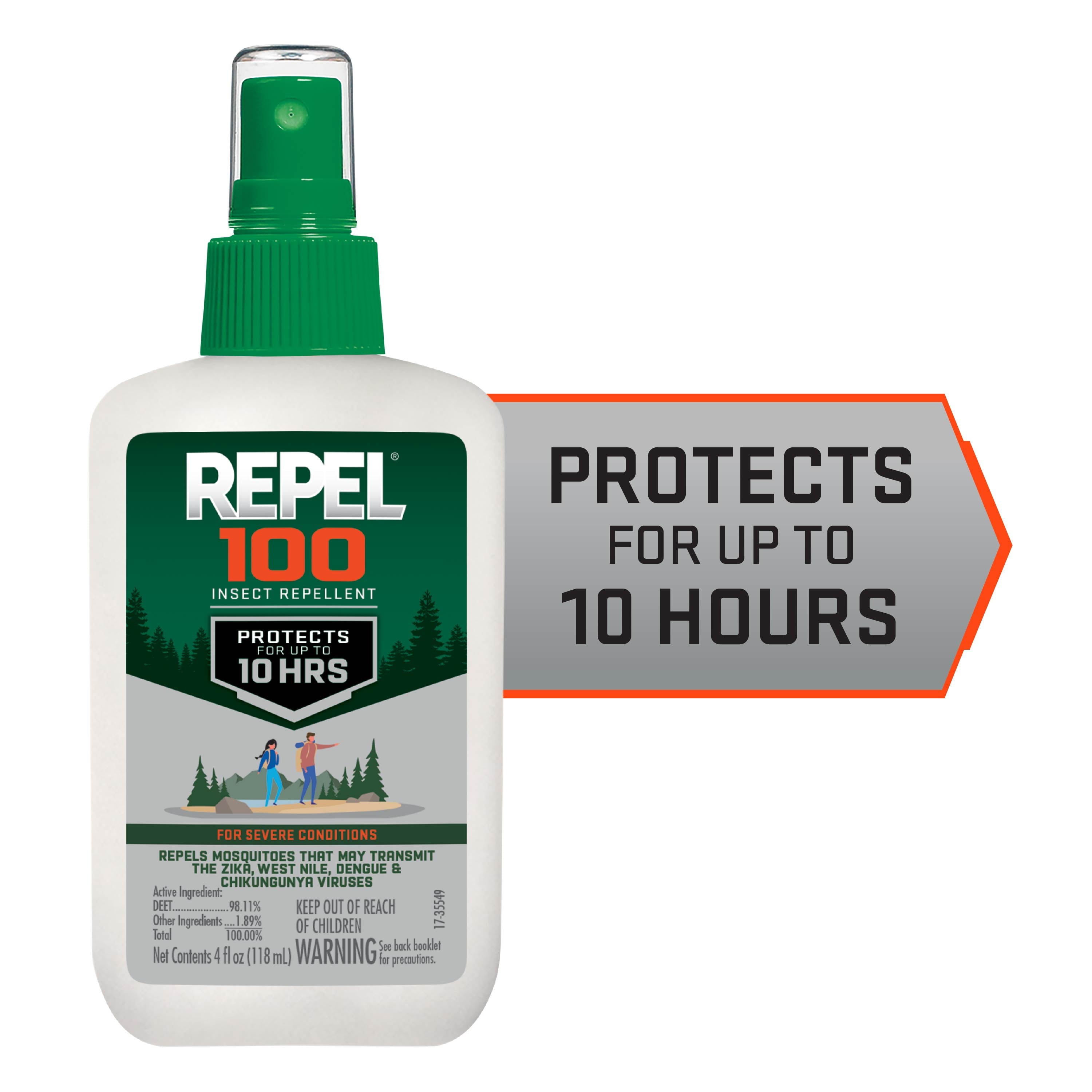 100 Insect lent Pump Spray with DEET, 10-Hour Protection, 4 Ounces