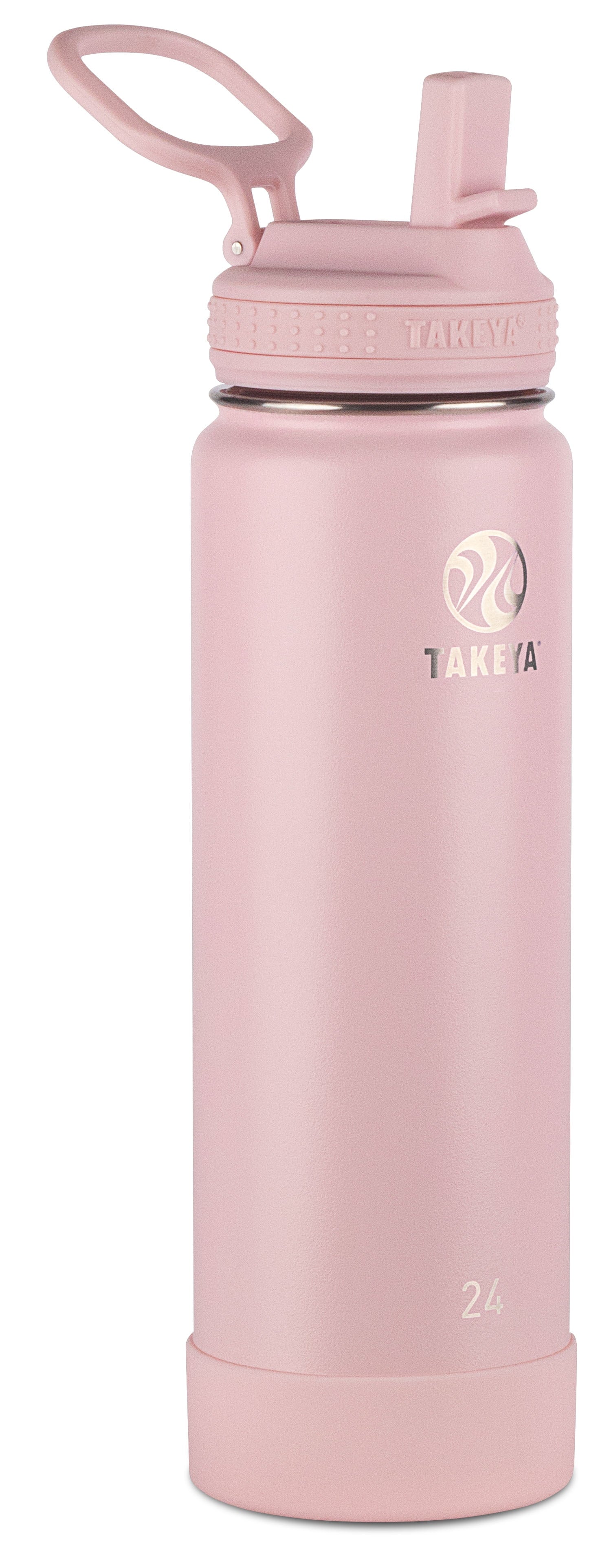 Actives Stainless Steel Water Bottle W/Straw Lid, 24Oz Blush