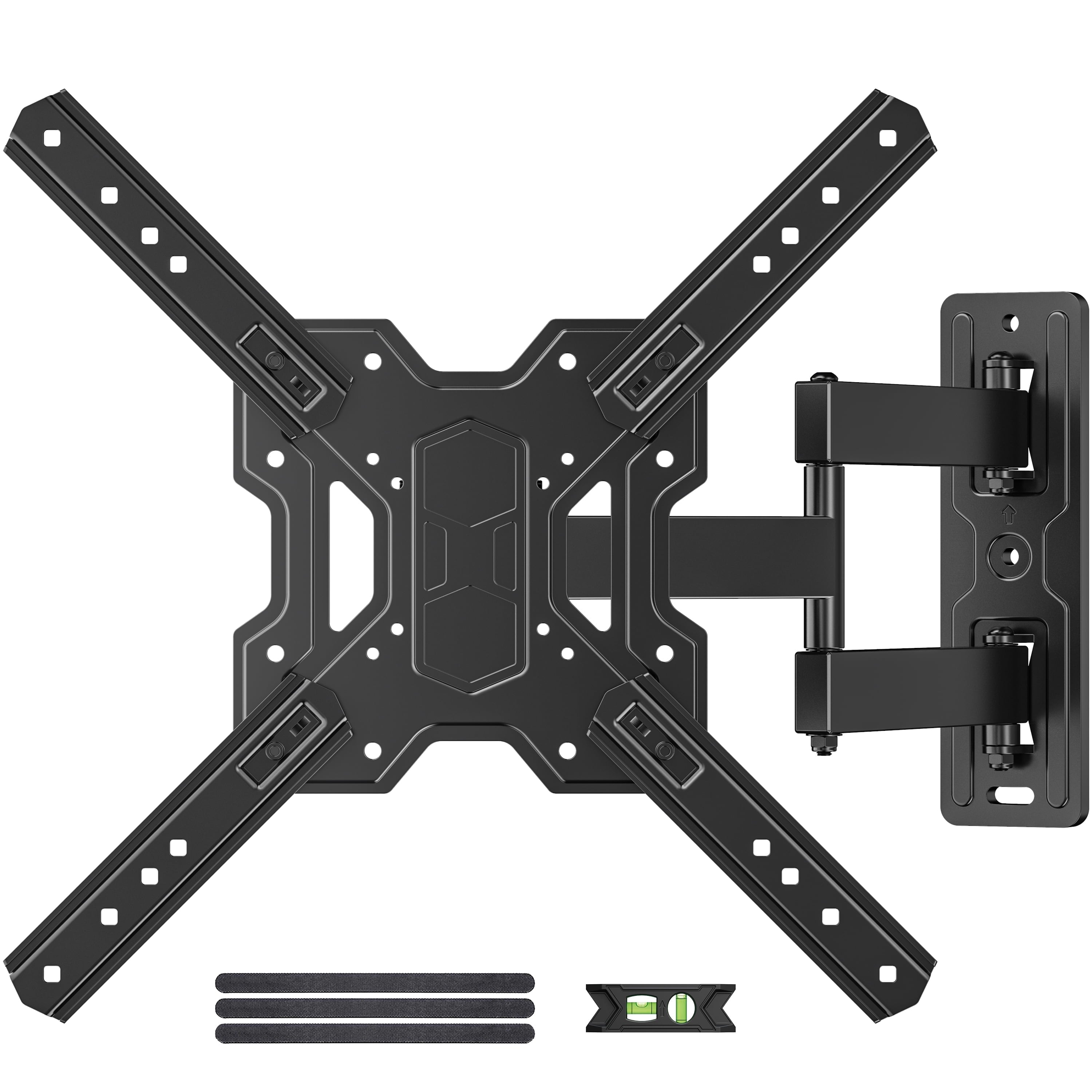 Full Motion TV Wall Mount Bracket with Swivel Arm for 23 to 55 Inch Tvs, Holds up to 77 Lbs