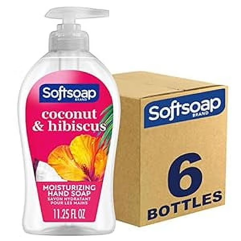 Coconut & Hibiscus HP29 Scent Hydrating Liquid Hand Soap, Liquid Hand Soap, 11.25 Ounce, 6 Pack
