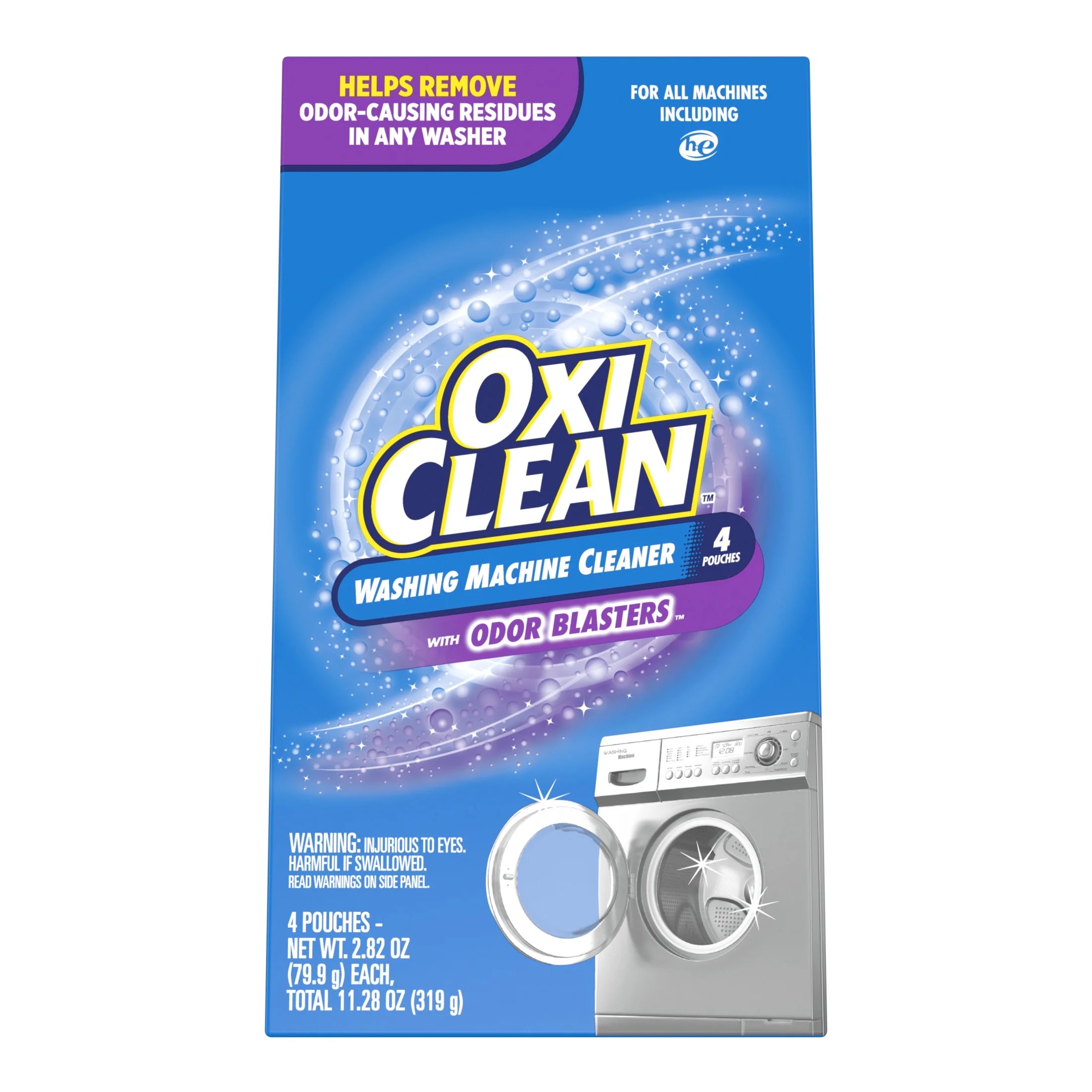 Washing Machine Cleaner with Odor Blasters, 4 Count