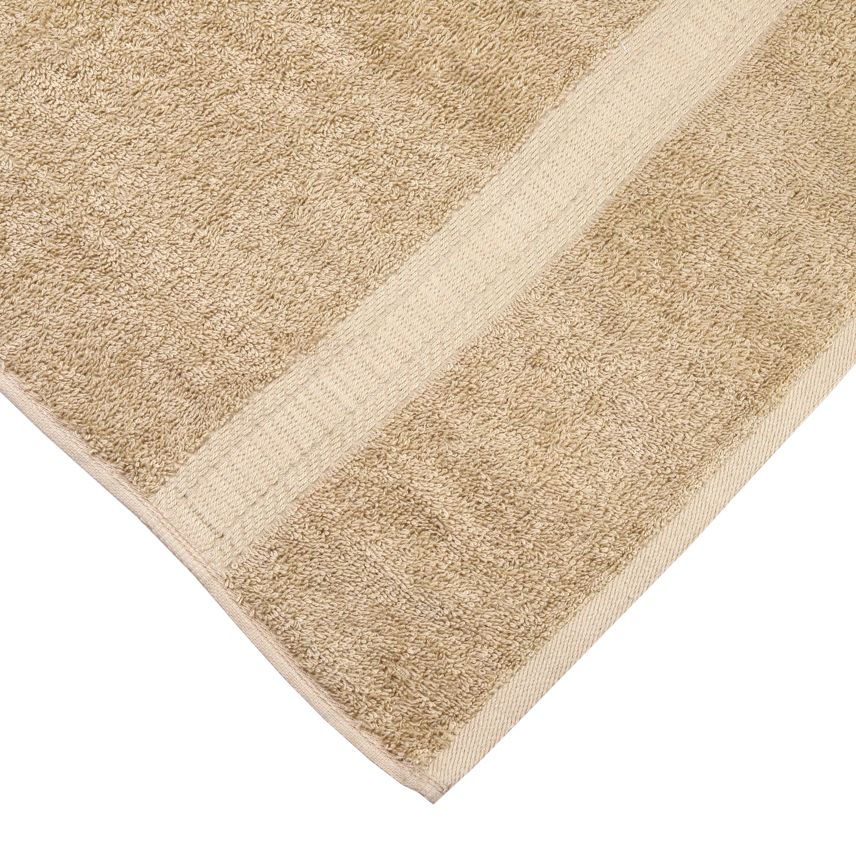 100% Cotton Hand Towel, Super Soft and Highly Absorbent Basic Solid Premium Hand Towel for Bathroom, Hotels, Spa and Gym – Tan
