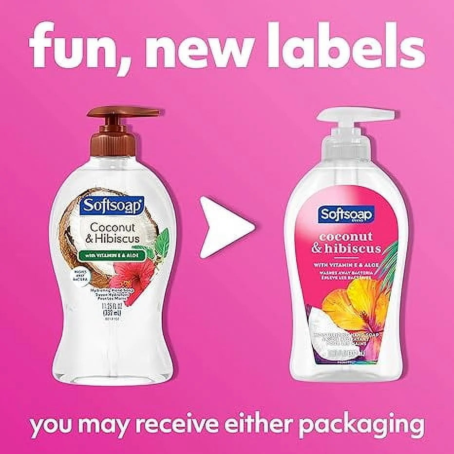 Coconut & Hibiscus HP29 Scent Hydrating Liquid Hand Soap, Liquid Hand Soap, 11.25 Ounce, 6 Pack