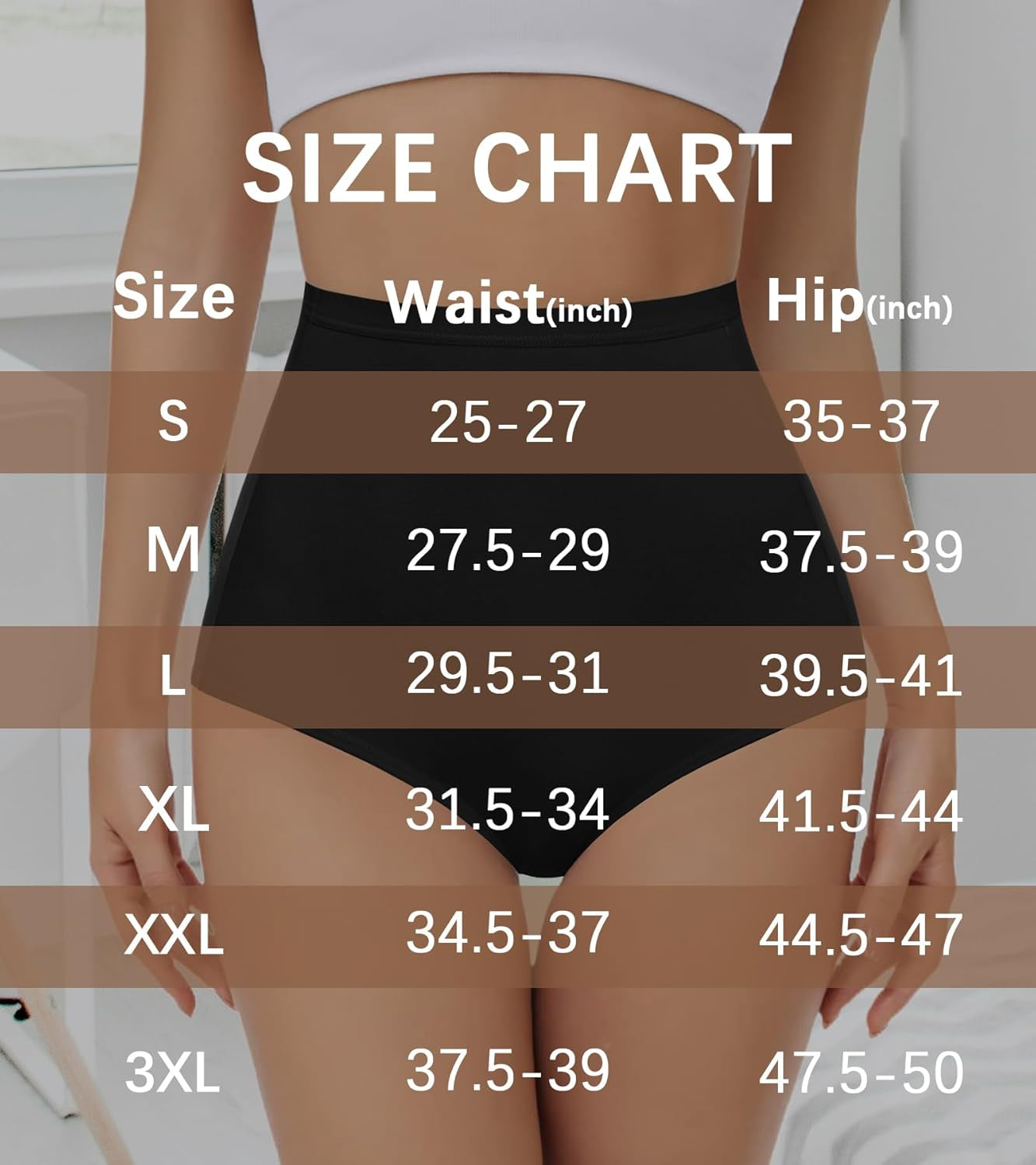 Womens Cotton Underwear High Waisted Panties Soft Stretch Full Coverage Postpartum Ladies Briefs Multi Pack