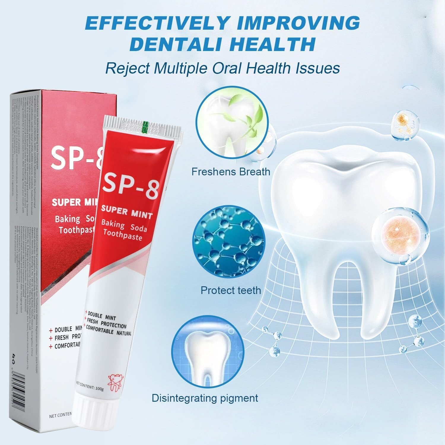 SP-8 Ultra Whitening Toothpaste, SP8 Probiotic Toothpaste, Sp 8 Toothpaste,