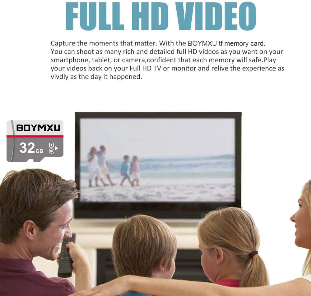 TF Memory Card 32GB with Adapter - High Speed Class 10 for Phone, Camera, Computer (2 Pack)