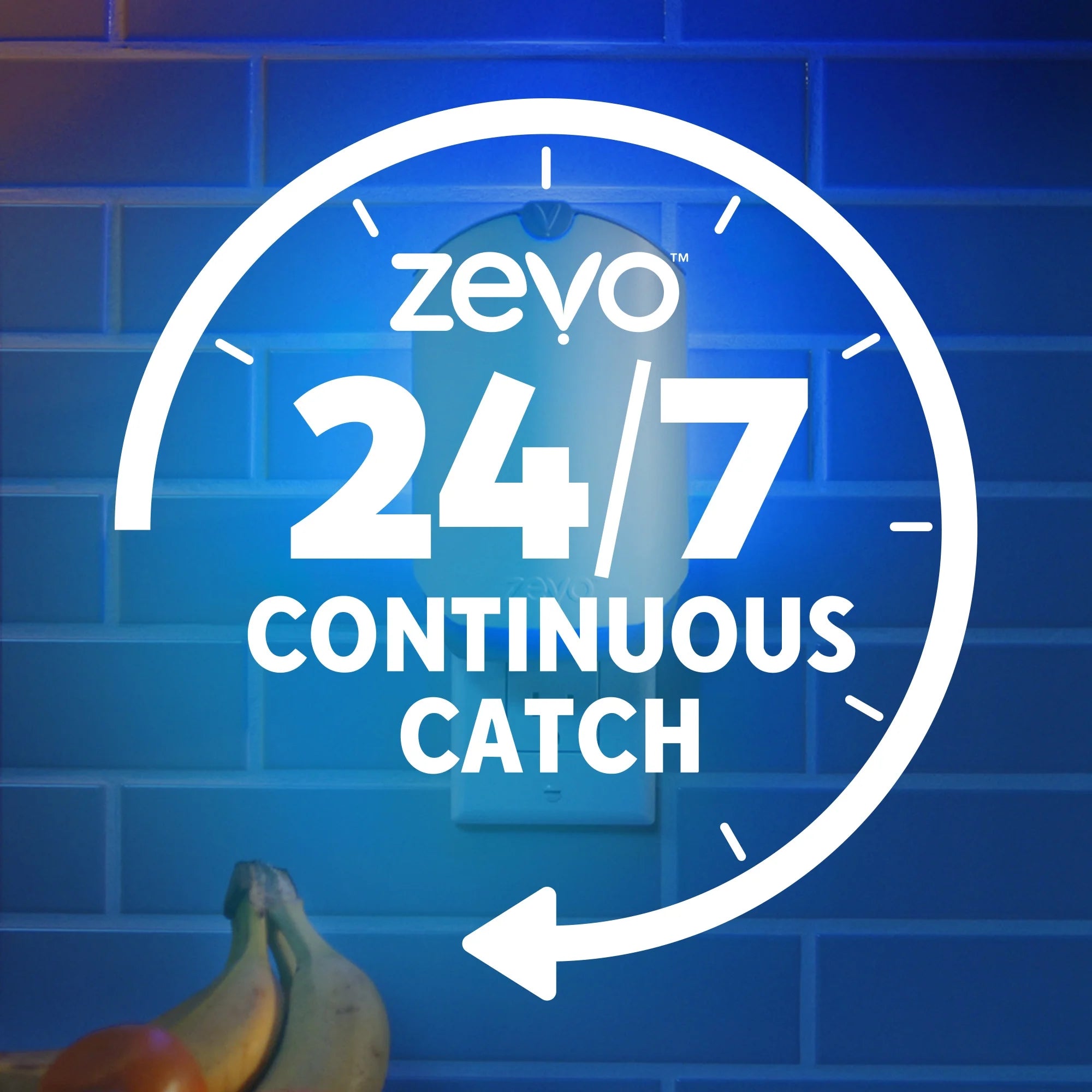 Flying Insect Indoor Fly Trap: Easy, Mess-Free Solution - Light Trap Catches & Kills House Flies, Fruit Flies, Gnats, & More - Value Pack (1 Plug in Device + 3 Refill Cartridges)