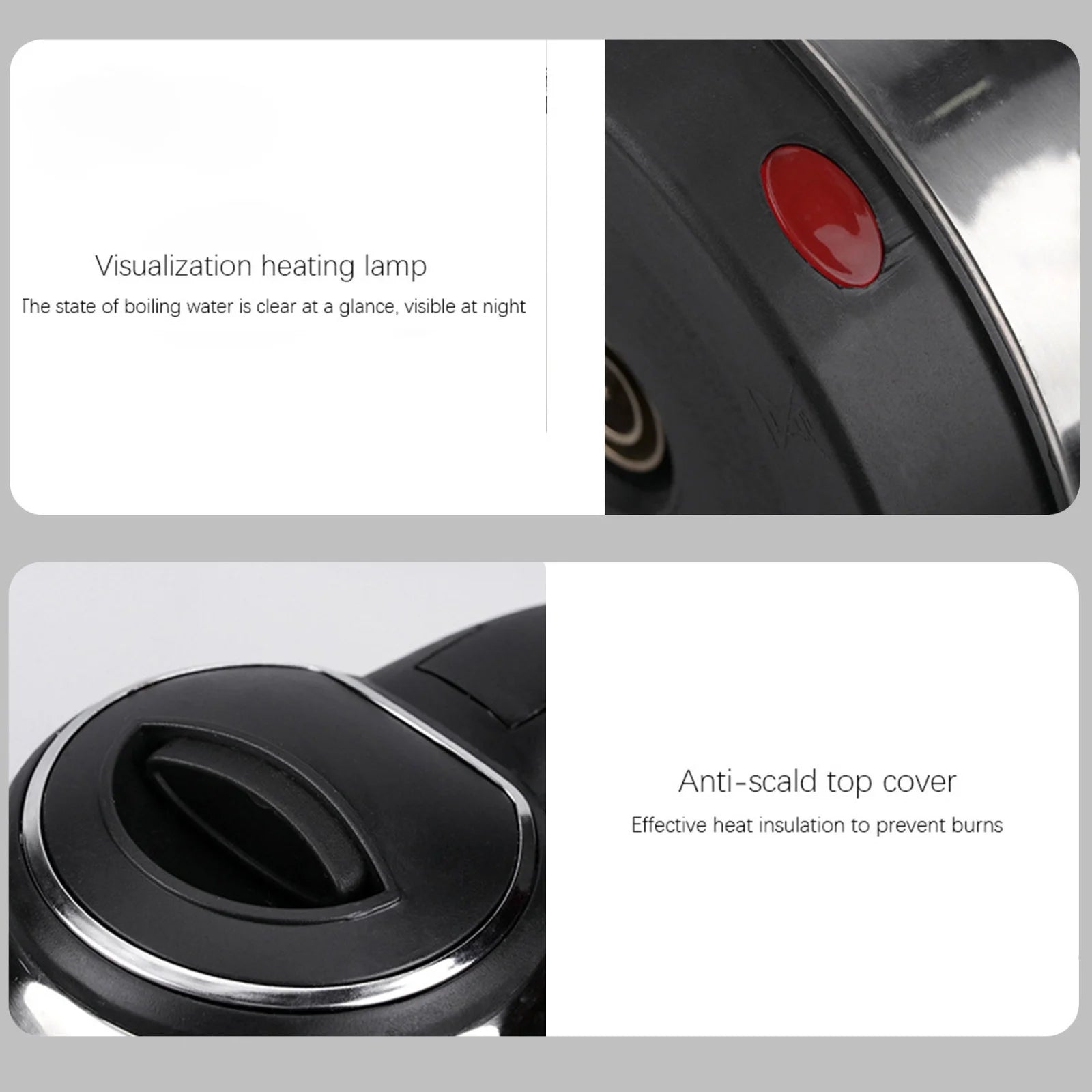 New Stainless Steel 2L Electric Kettle Household Electric Kettle Automatic Power off Kettle Health Kettle