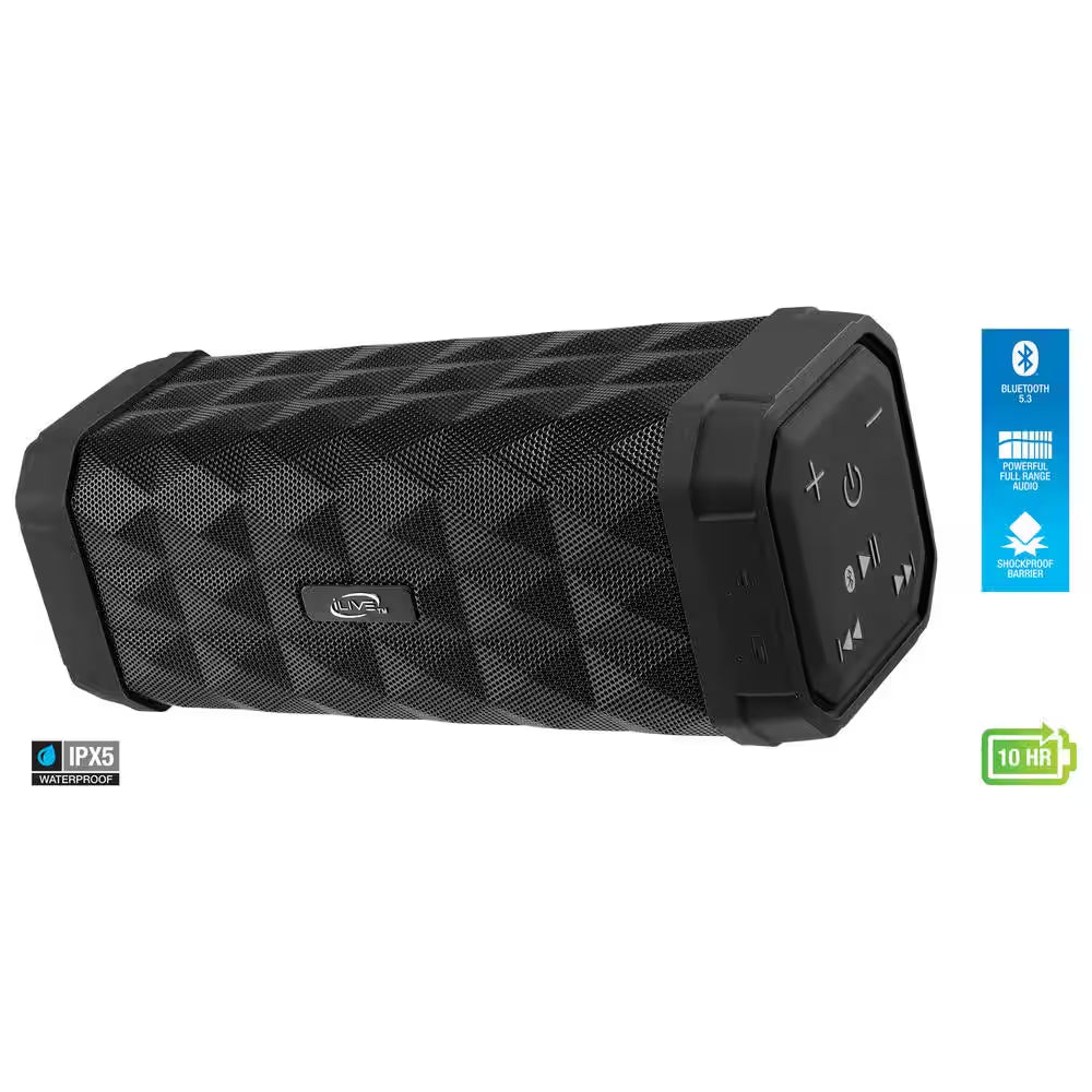 Portable IPX5 Waterproof Bluetooth Speaker with Shock Absorbing Cover