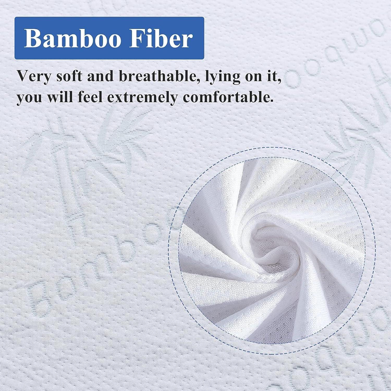 King Mattress Protector Cover, Waterproof Mattress Protector, 3D Air Cotton Ultra Soft and Breathable, Bamboo Fabric Mattress Protector, Fitted 8" - 18" Deep Pocket