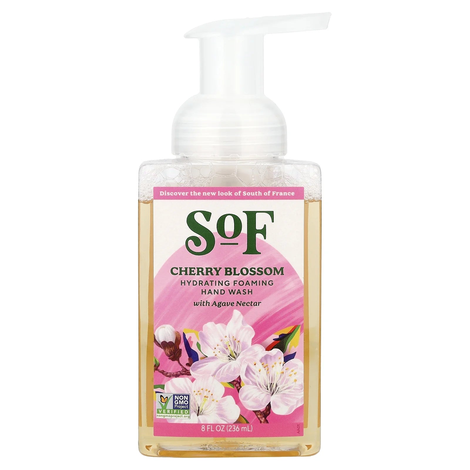 South of France Cherry Blossom Foaming Hand Wash 8 Oz Liquid