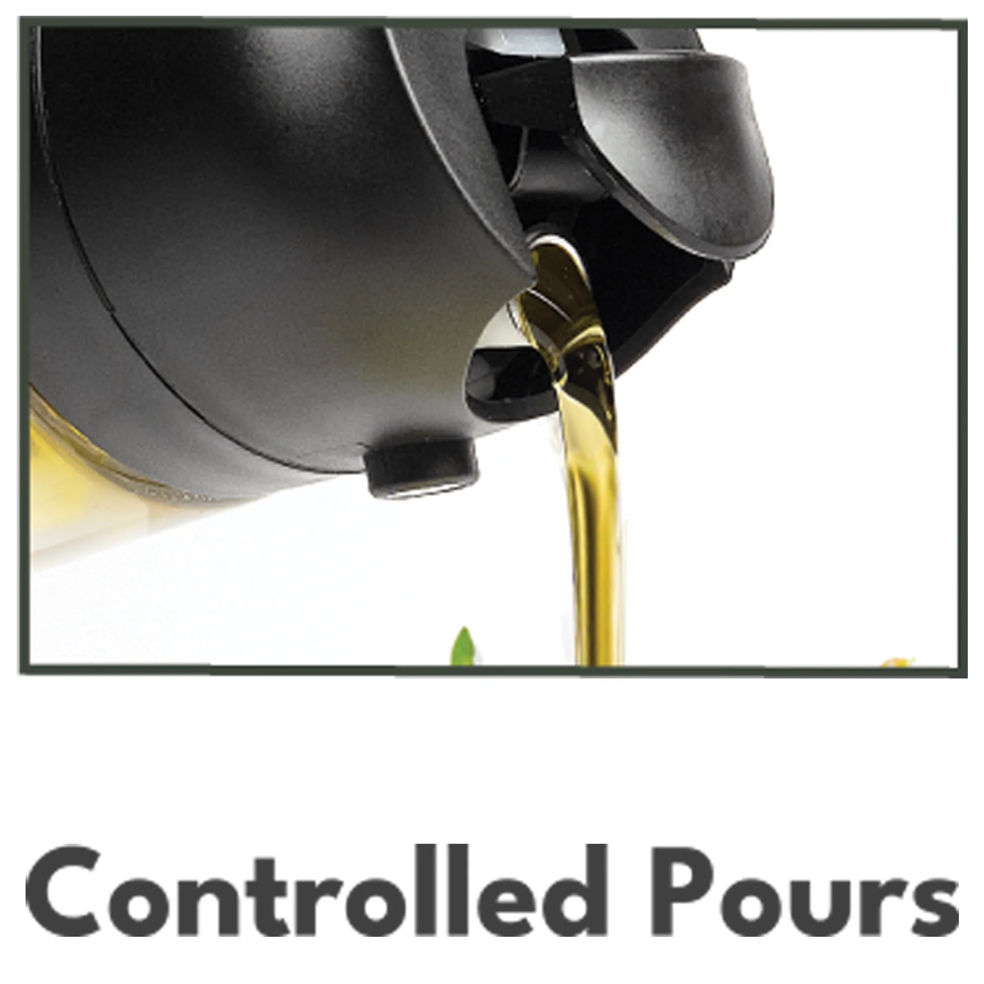 2-In-1 Oil Spray & Pour Dispenser, Leakproof and Refillable Glass Bottle for Cooking