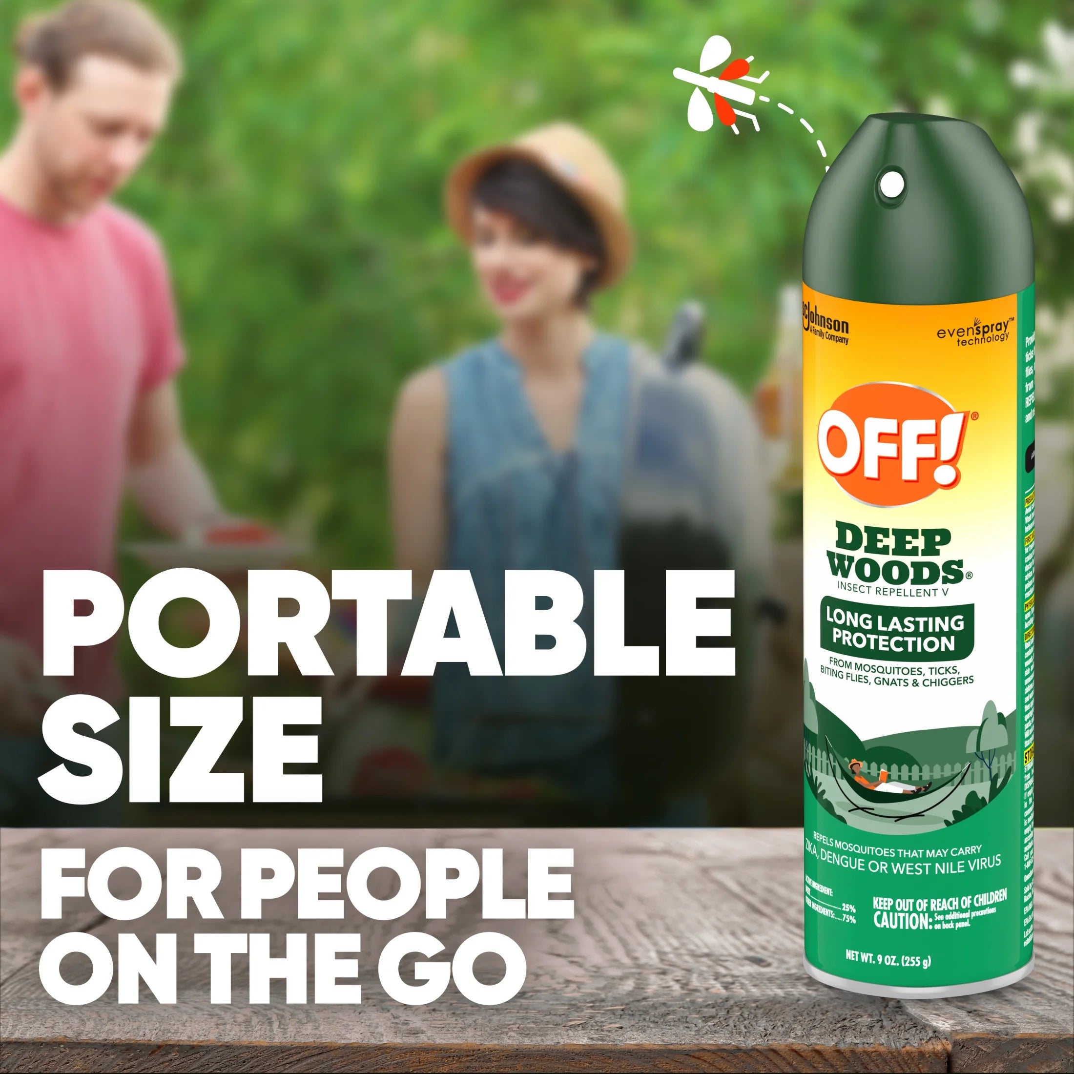 Deep Woods Insect Repellent V, Backyard, Biting Insect Spray for Outdoor Use, 9 Oz, 2 Count