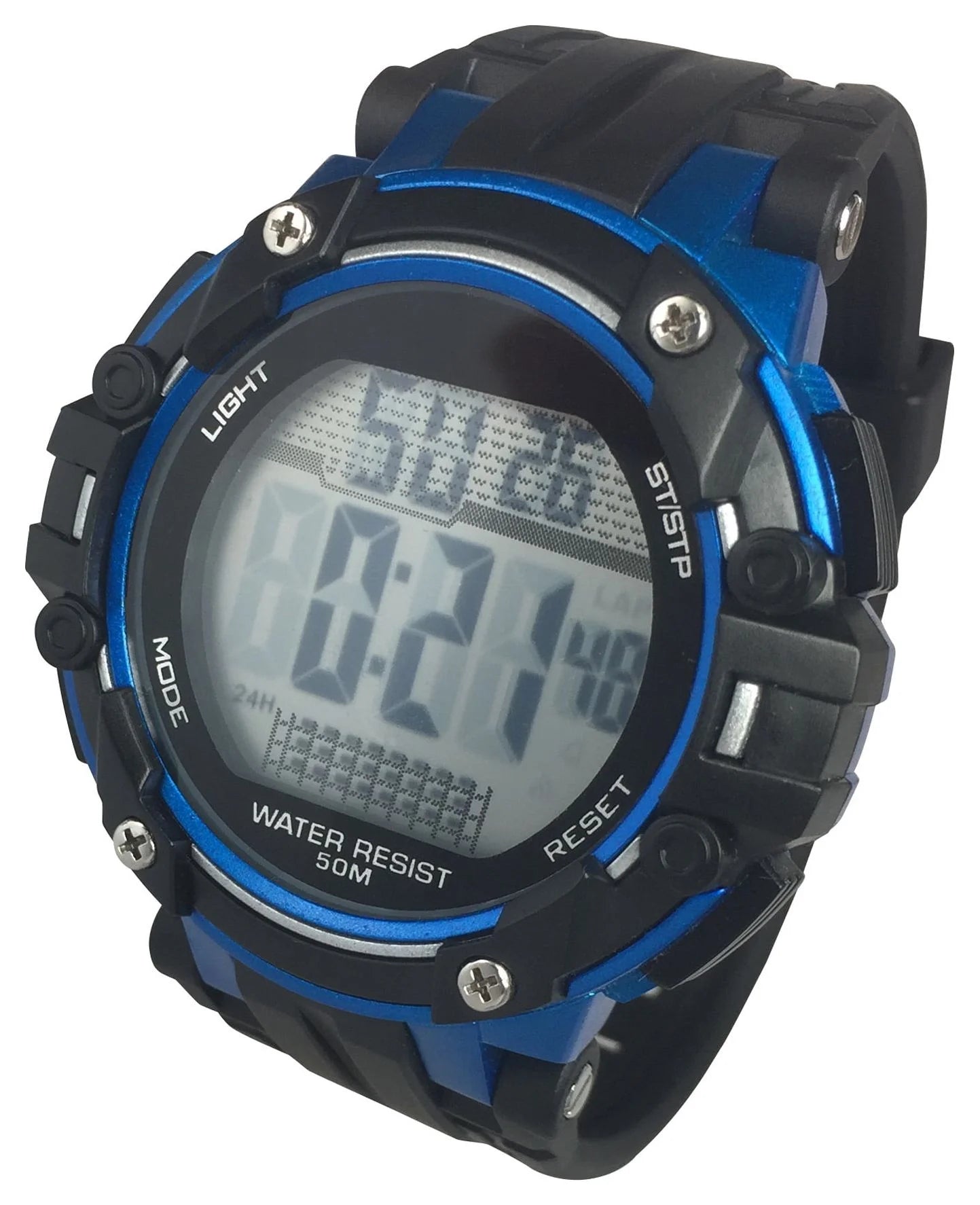 Men'S Digital Sport Wristwatch Plastic Strap