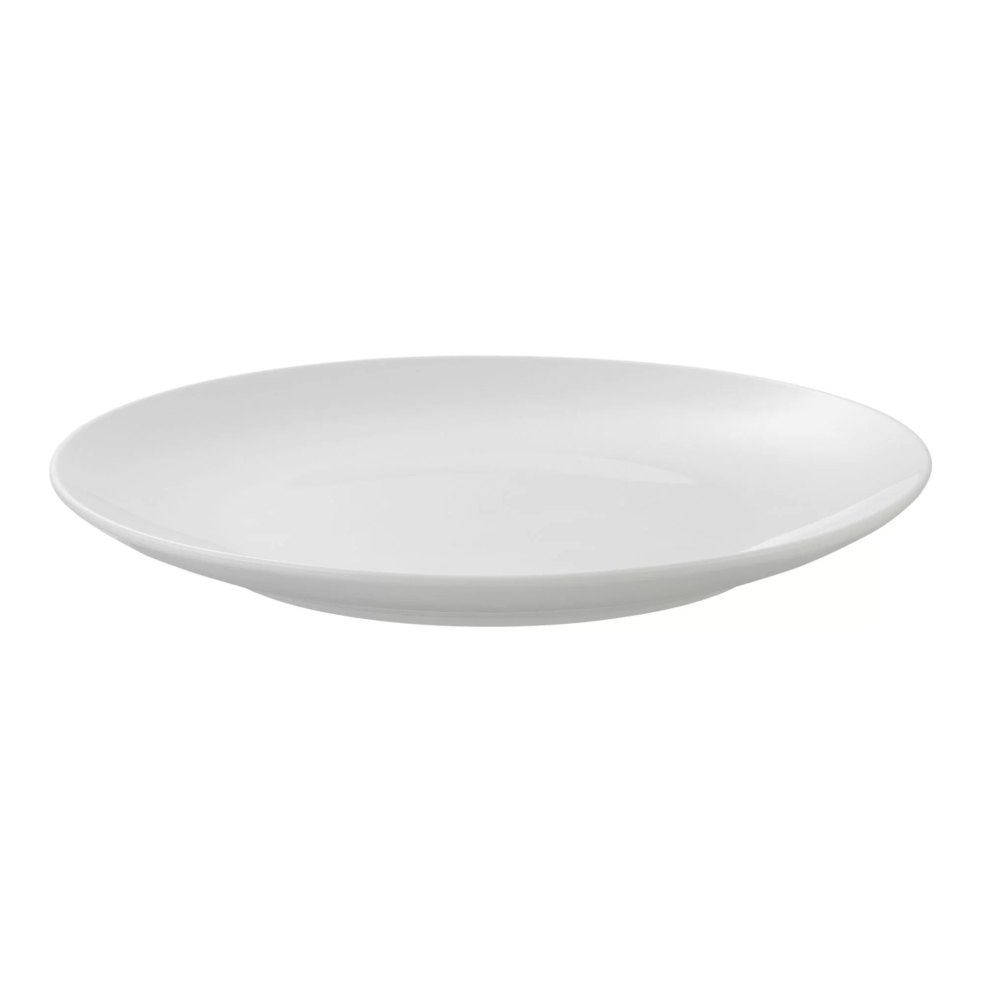 (2 Pack)  Glazed White Stoneware Dinnerware Set, 12-Pieces