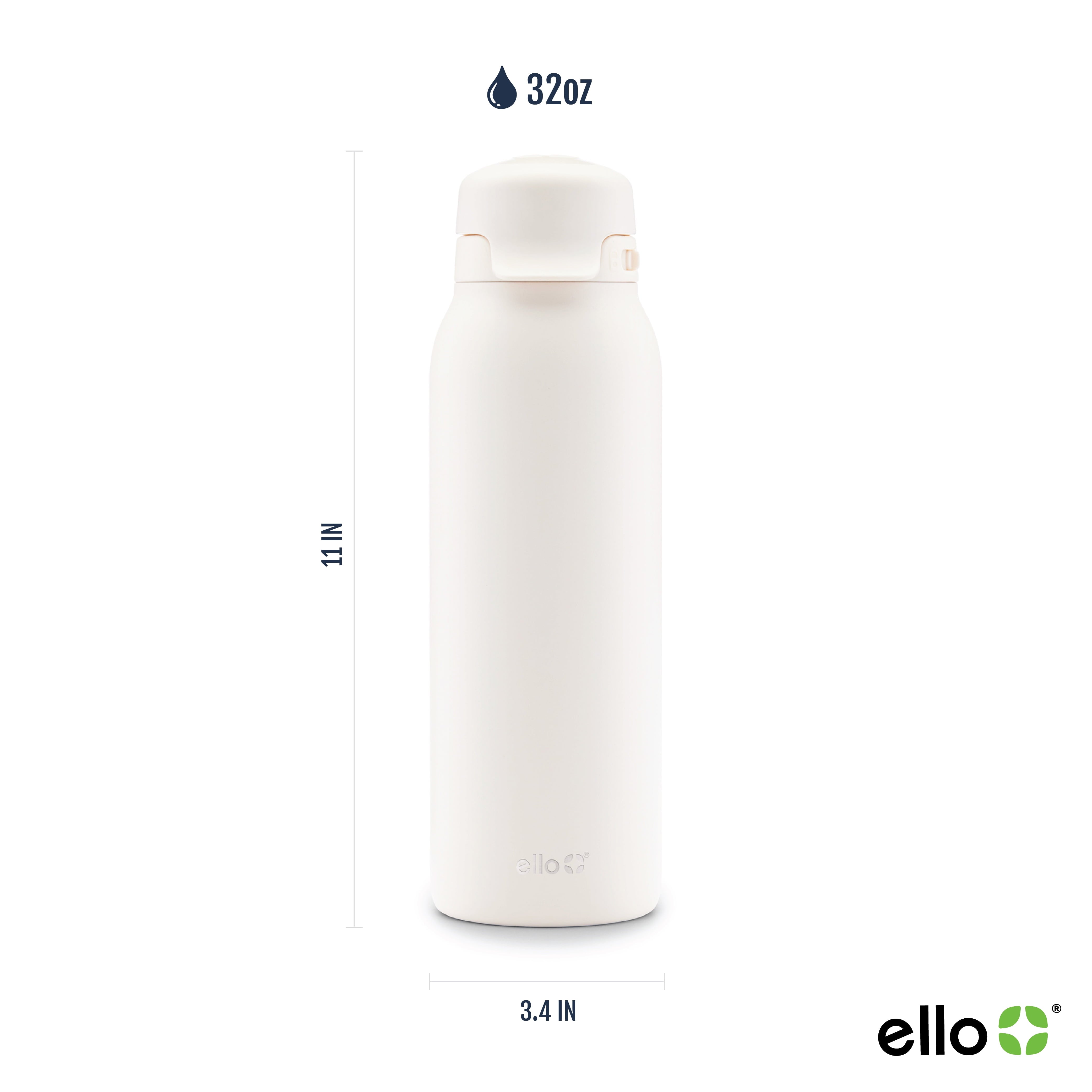 Flip & Fill 32Oz Stainless Steel Water Bottle, Cream