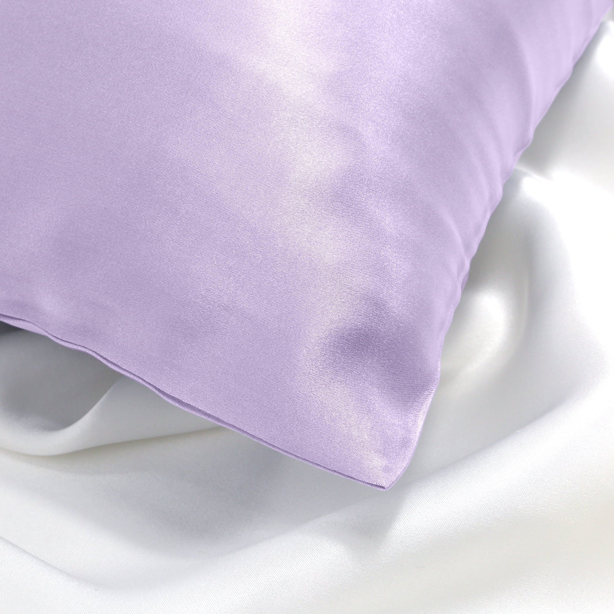 Pure Silk Pillowcase, Charmeuse Silk Pillowcase, Hypoallergenic Pillowcase, Queen Sized, Lavender