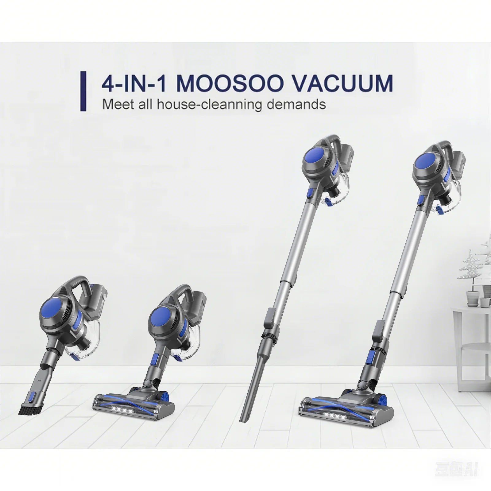 Cordless Stick Vacuum Cleaner Lightweight for Carpet Floor Pet Hair Home XL-618A