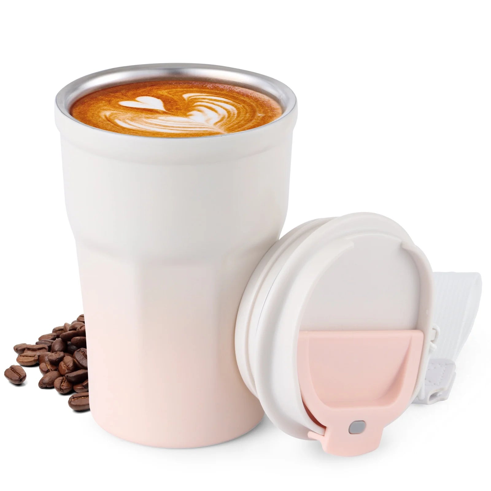 360 Ml/12Oz Coffee Tumbler, Double Walled Stainless Steel Insulated Travel Coffee Mug