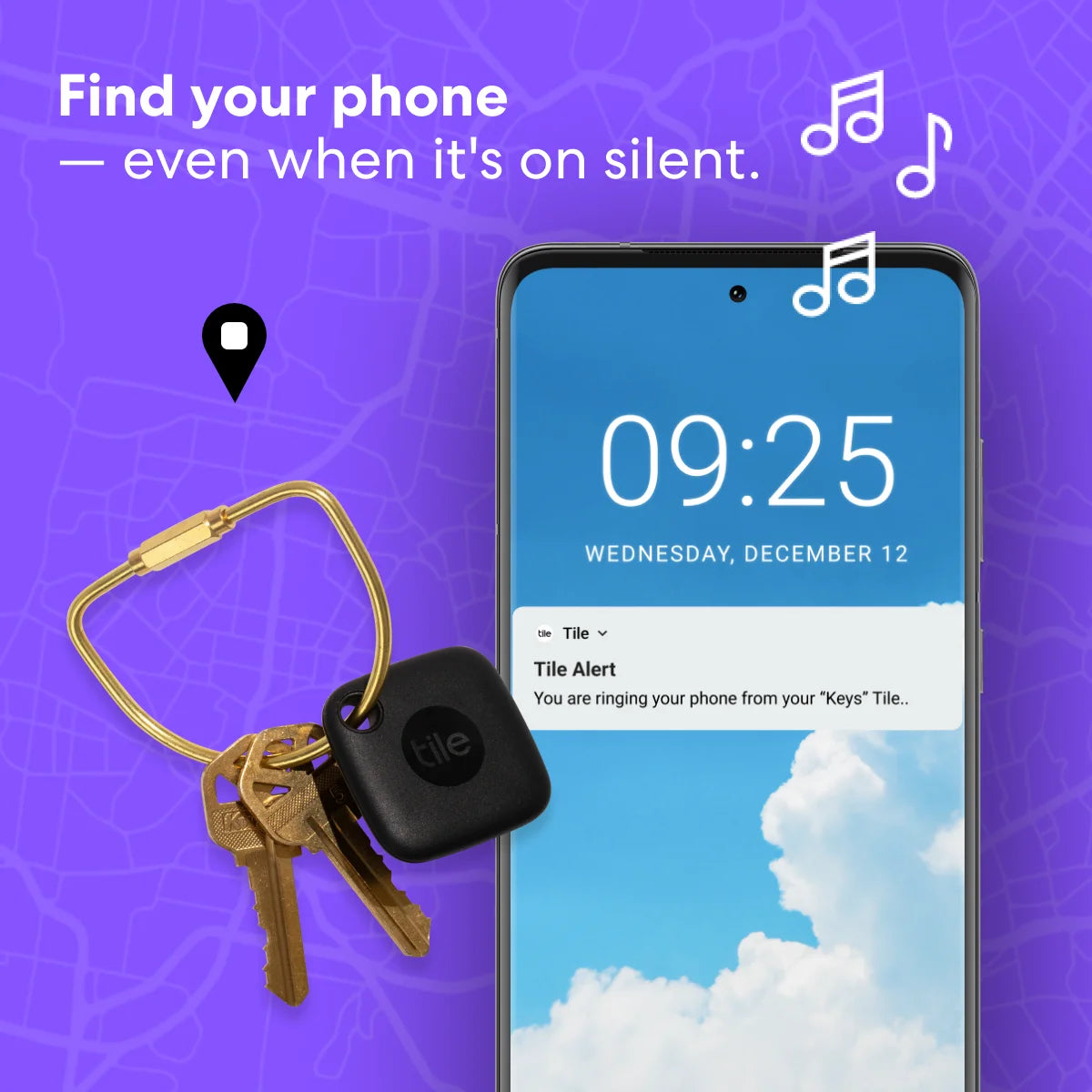 Mate (2022) - 1 Pack - Black - Bluetooth Tracker, Keys Finder and Item Locator