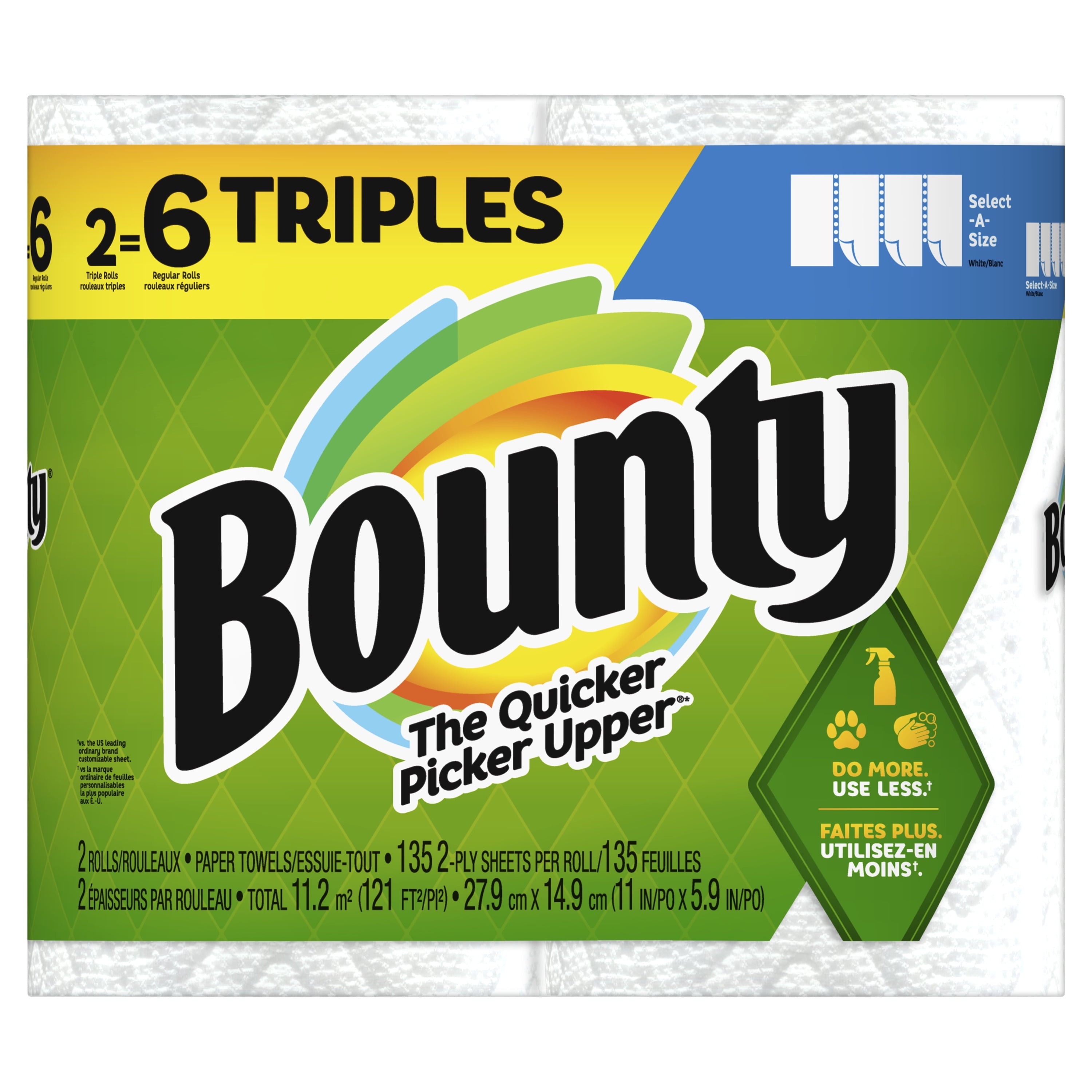 Paper Towels Select-A-Size, 2 Triple Rolls