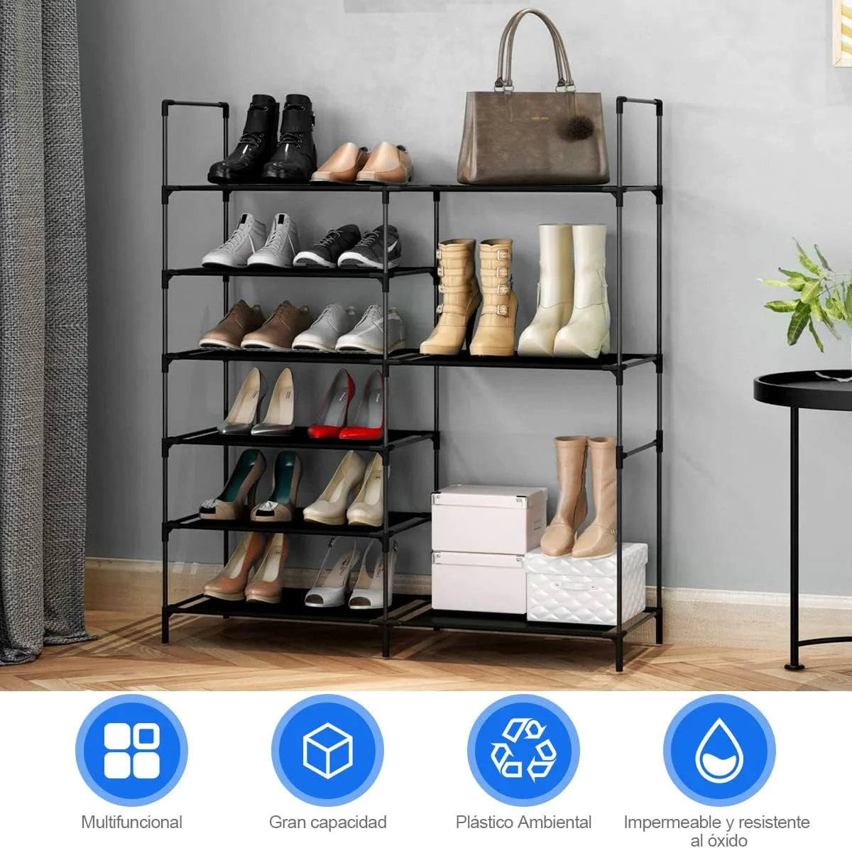 Shoe Rack 6 Tier Shoe Shelf Shoe Storage, 35 Pairs Shoe Organizer for Entryway,Stackable Shoe Holder Shoe Stand