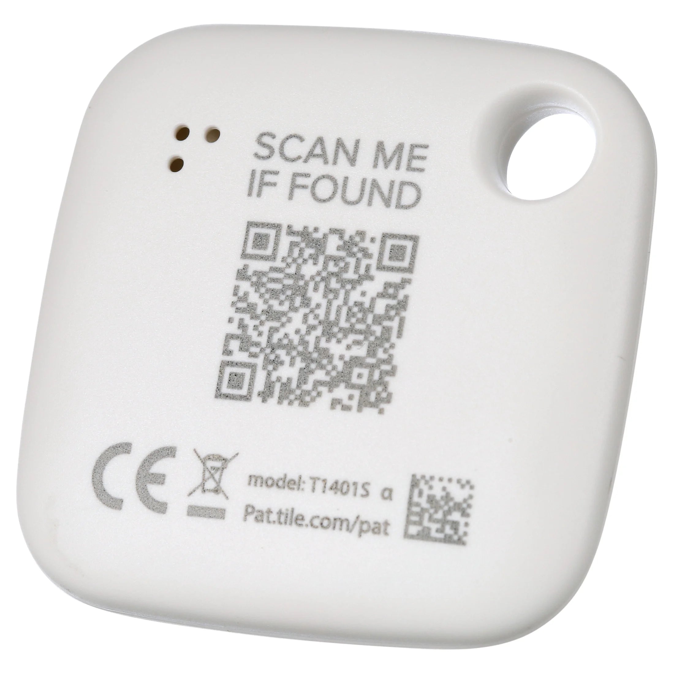 Mate (2022) 1-Pack, White. Bluetooth Tracker, Keys Finder and Item Locator; up to 250 Ft. Range.