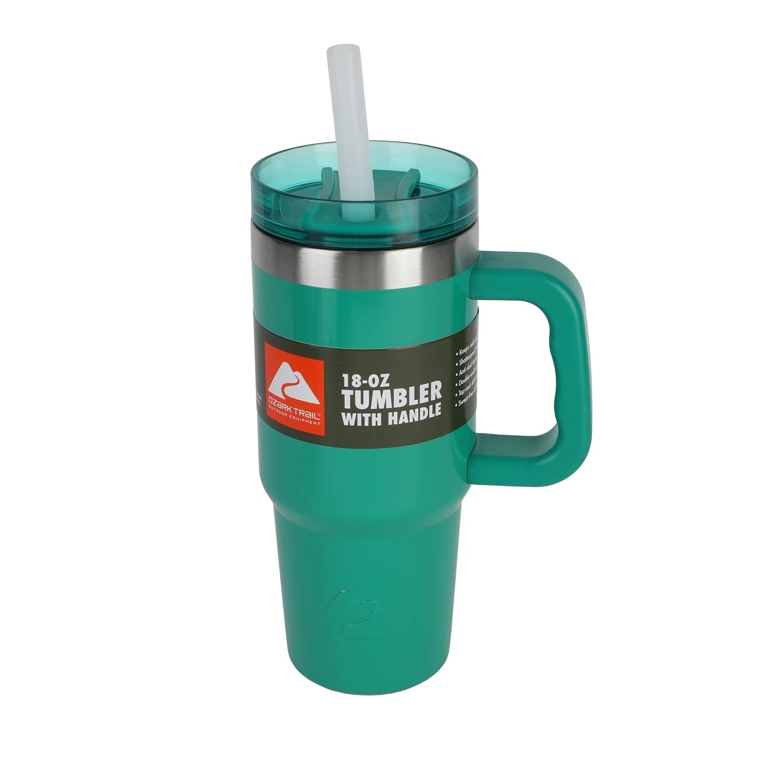 18 Oz Tumbler with Handle, Shimmer Serrano Pepper