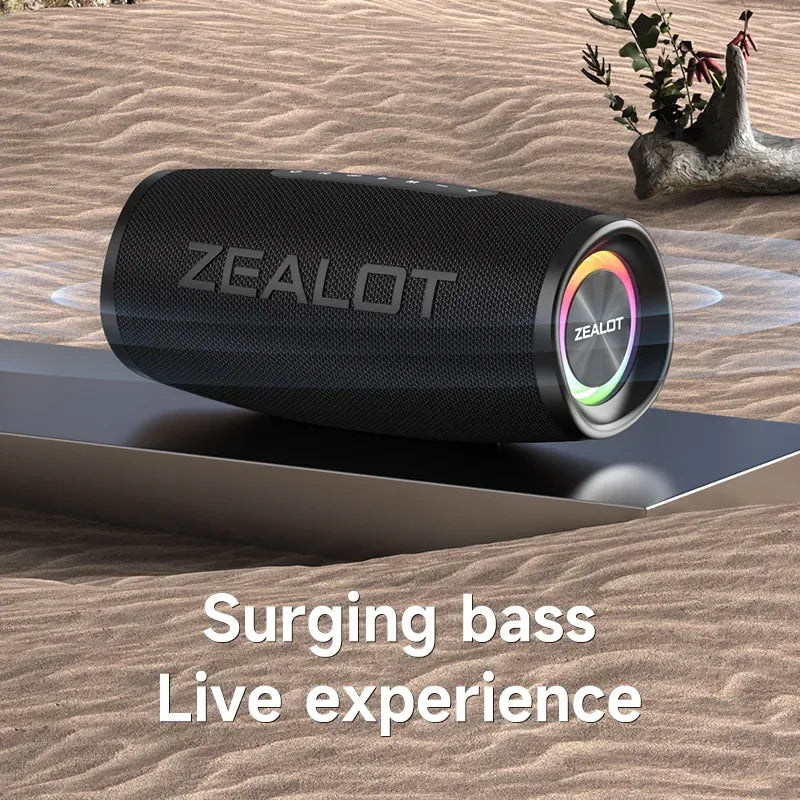 -S56 Bluetooth Speaker 40W Output Power Bluetooth Speaker with Excellent Bass Performace IPX6 Waterproof Camping Outdoor