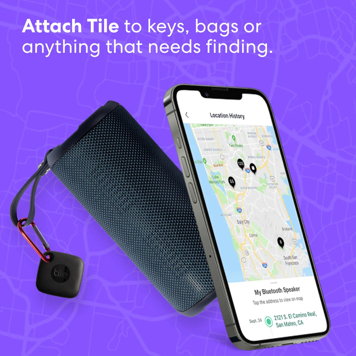 Mate (2022) - 1 Pack - Black - Bluetooth Tracker, Keys Finder and Item Locator