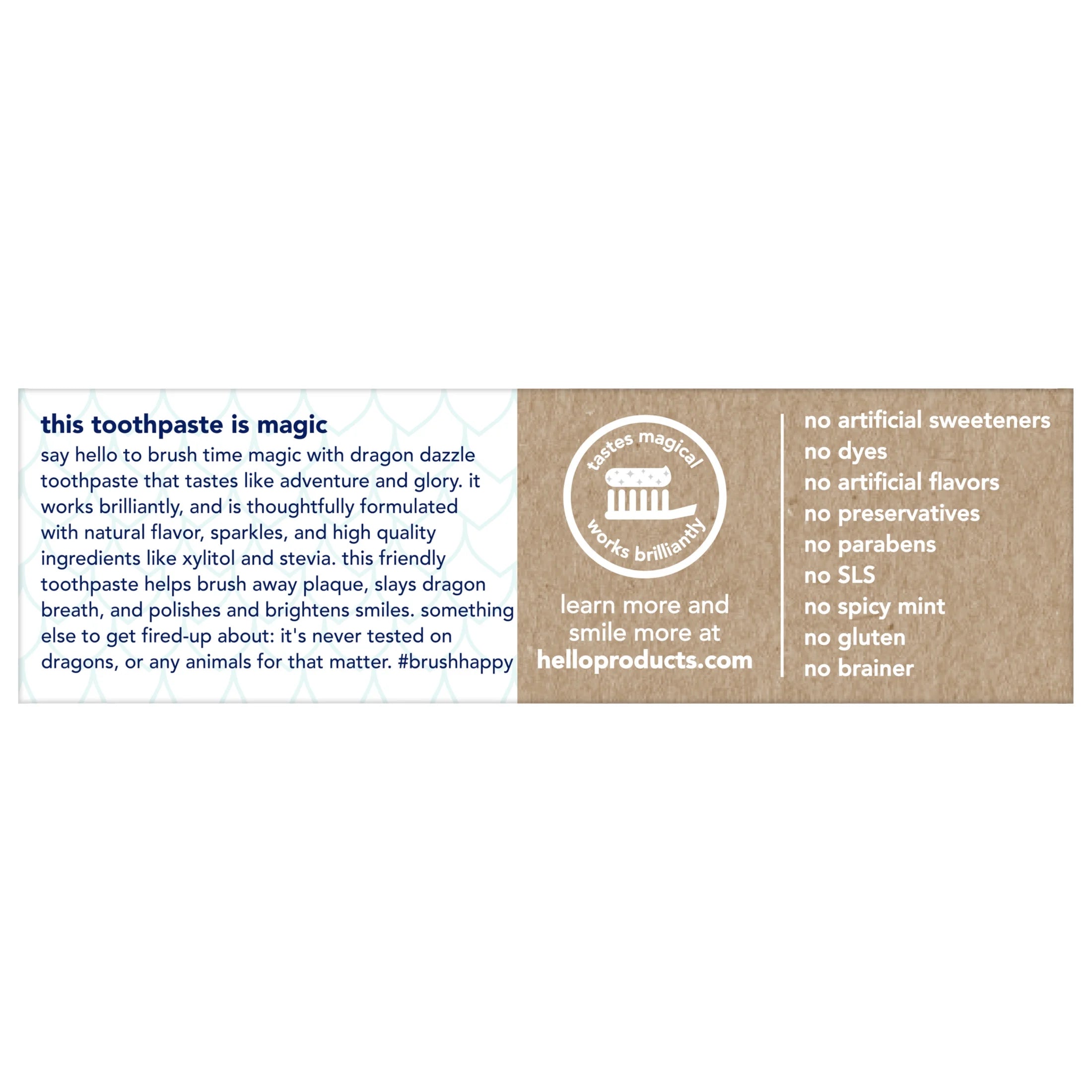 Dragon Dazzle Kids Toothpaste with Fluoride, Blue Raspberry Toothpaste, 4.2 Oz Tube