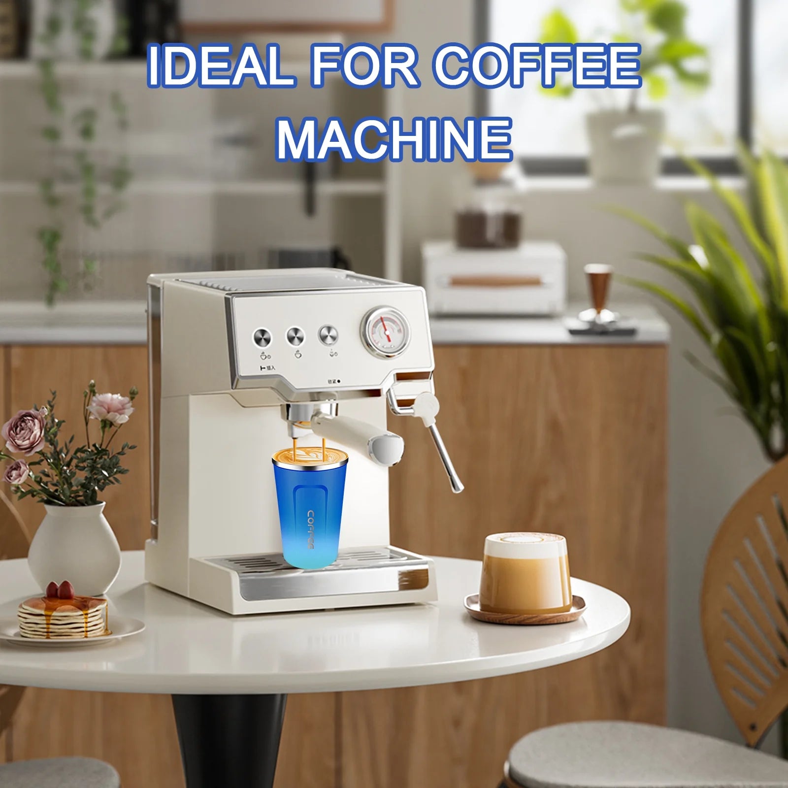 Travel Coffee Mug 13 Floz Insulated Coffee Cup with Lid Reusable Leak Proof Coffee Tumbler Stainless Steel Vacuum Gradient Colorful Thermos Cup Thermal Keeps Cold and Hot for Coffee/Tea