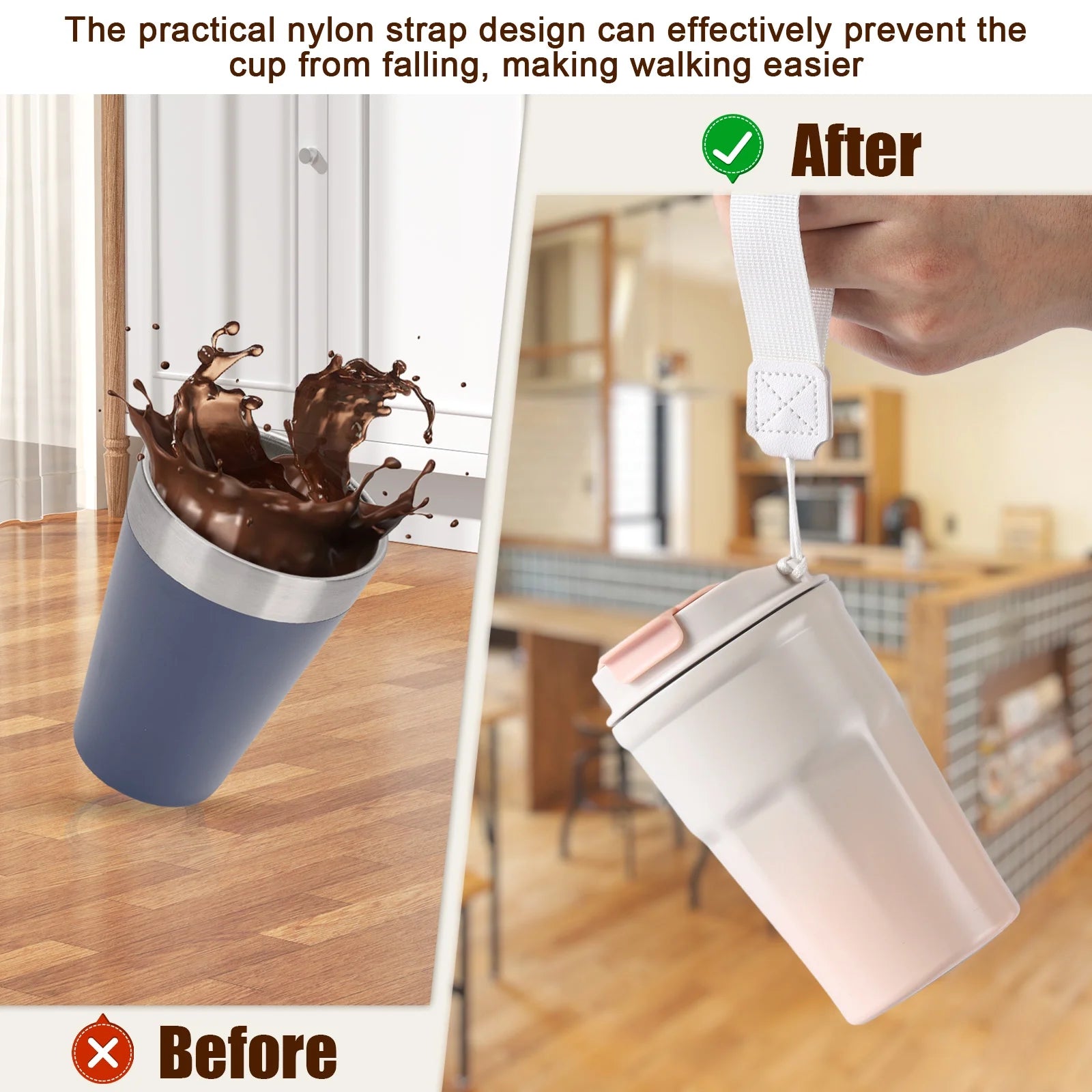 360 Ml/12Oz Coffee Tumbler, Double Walled Stainless Steel Insulated Travel Coffee Mug