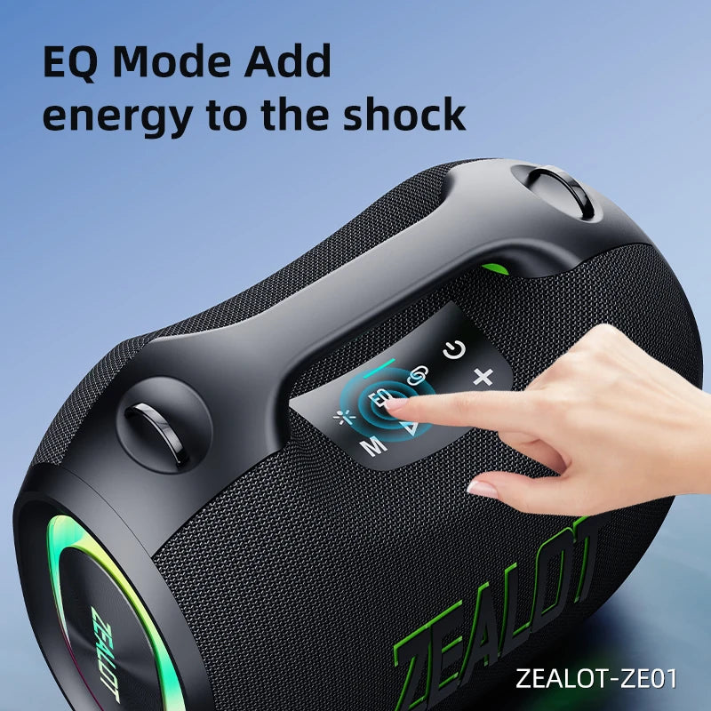 -Ze01 120W Big Power Portable Bluetooth Speaker Wireless TWS Subwoofer Bluetooth Speaker Waterproof Mobile HIFI Quality
