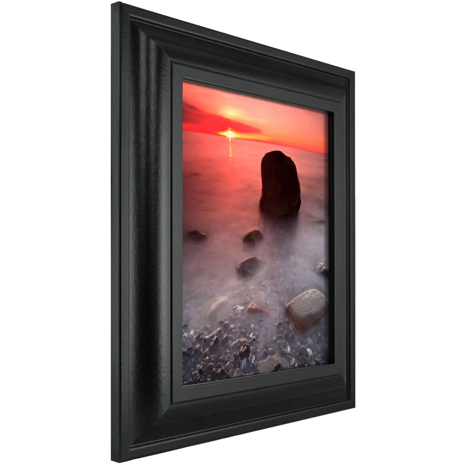 8X10 Contemporary Upscale Satin Black Picture Frame