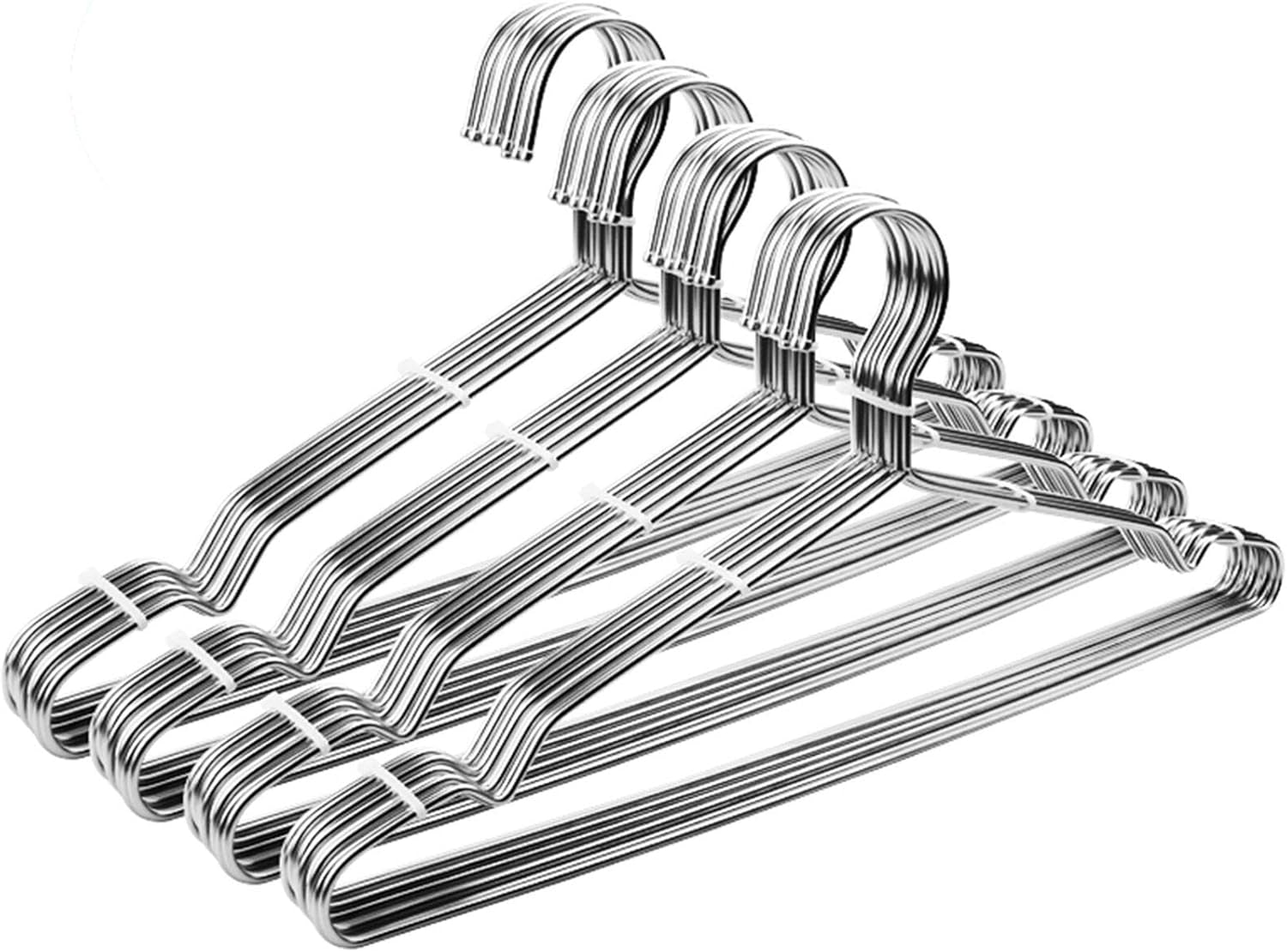 Coat Hangers 40 Pack Clothes Hangers,  Metal Hanger Heavy Duty Wire Hangers with Non Slip Notch, Ultra Thin Stainless Steel Hanger Space Saving Clothing 16.5 Inch