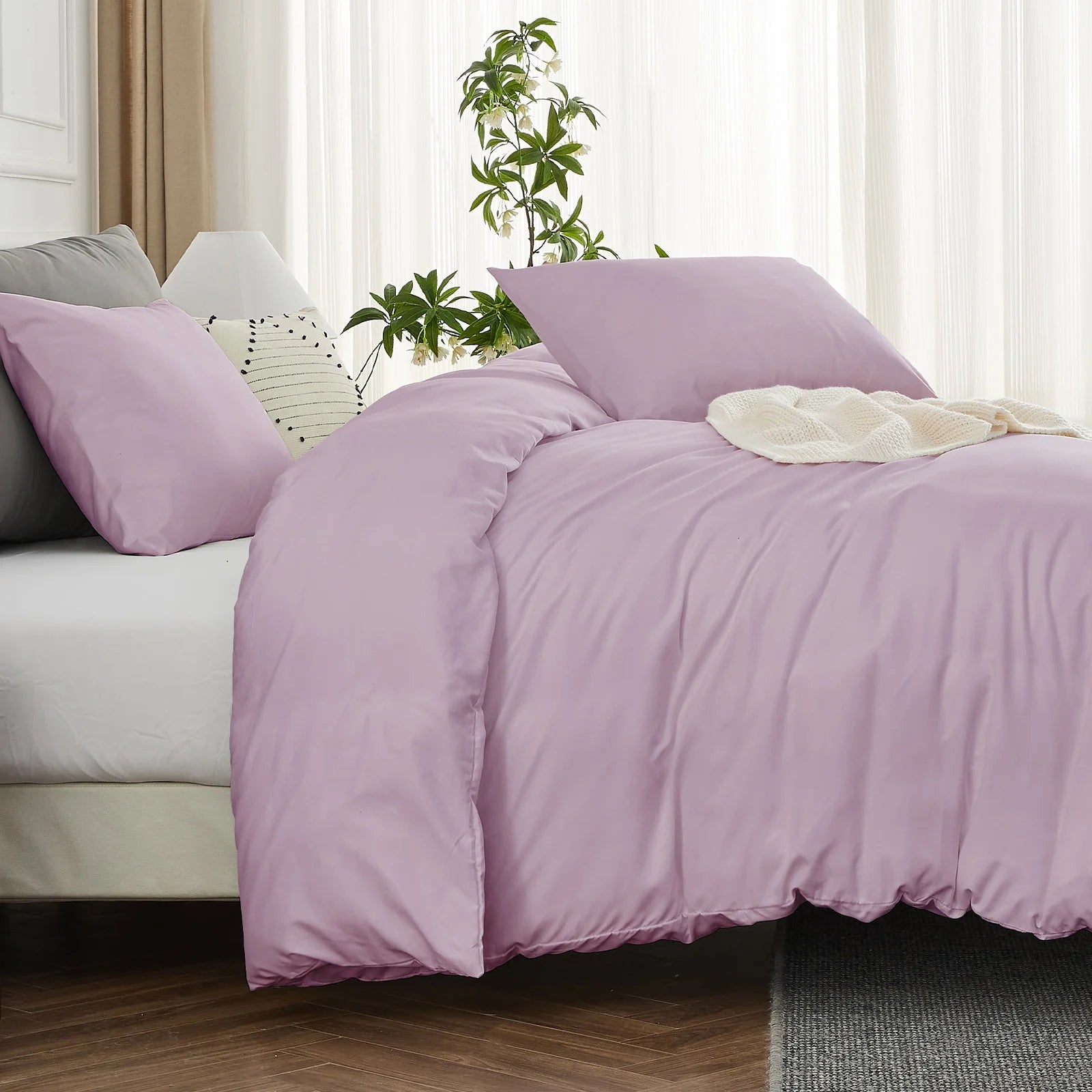 Luxury King Duvet Cover, Soft & Breathable Microfiber 3 Pieces King Bedding Sets, King Comfy Duvet Cover, with Zipper Closure