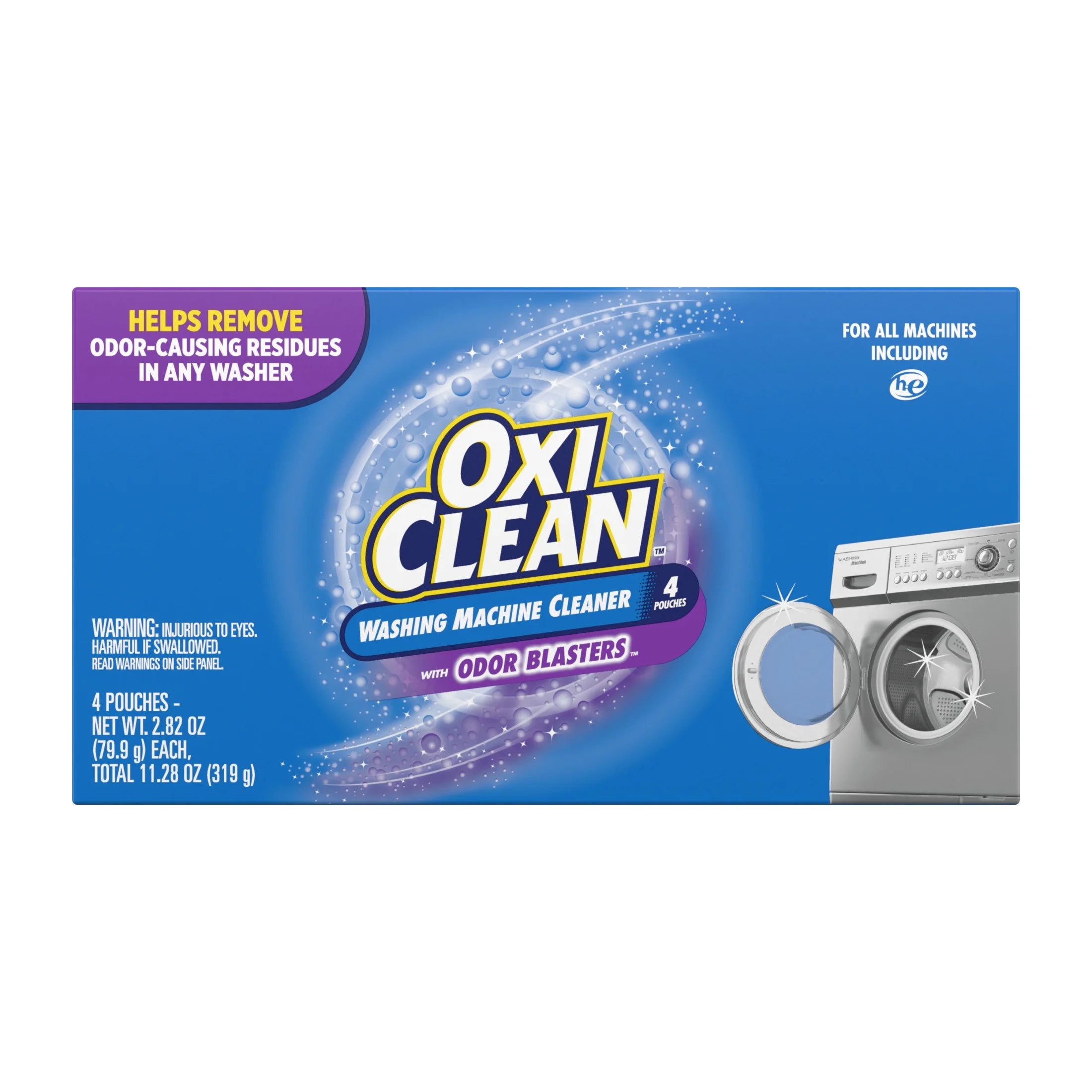 Washing Machine Cleaner with Odor Blasters, 4 Count