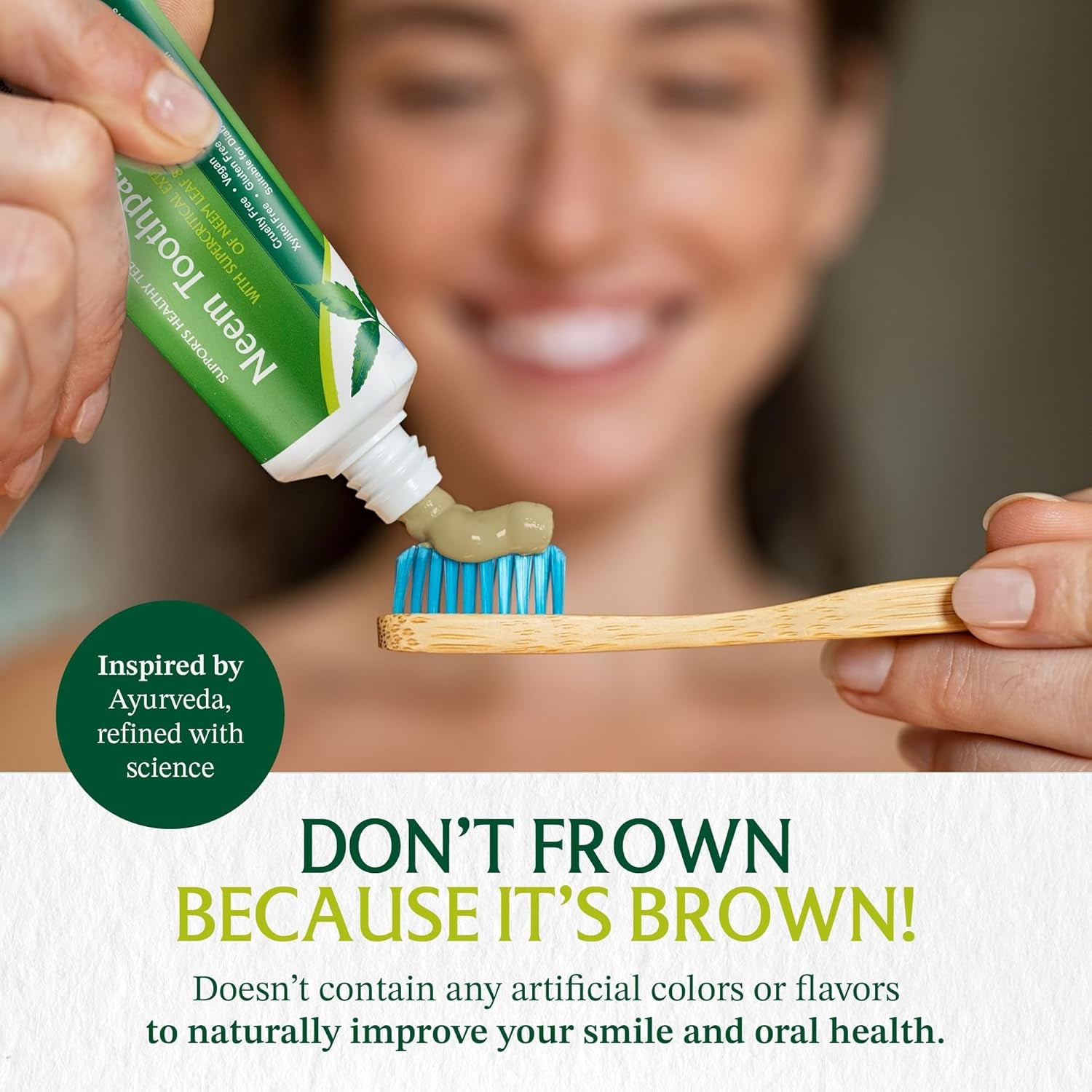 Neem Fluoride Free Toothpaste - Adult and Children Friendly - 100% Vegan Natural Toothpaste, Gluten Free, No Artificial Ingredients - Supports Daily Gum Care - with Clove & Stevia (4 Pack)