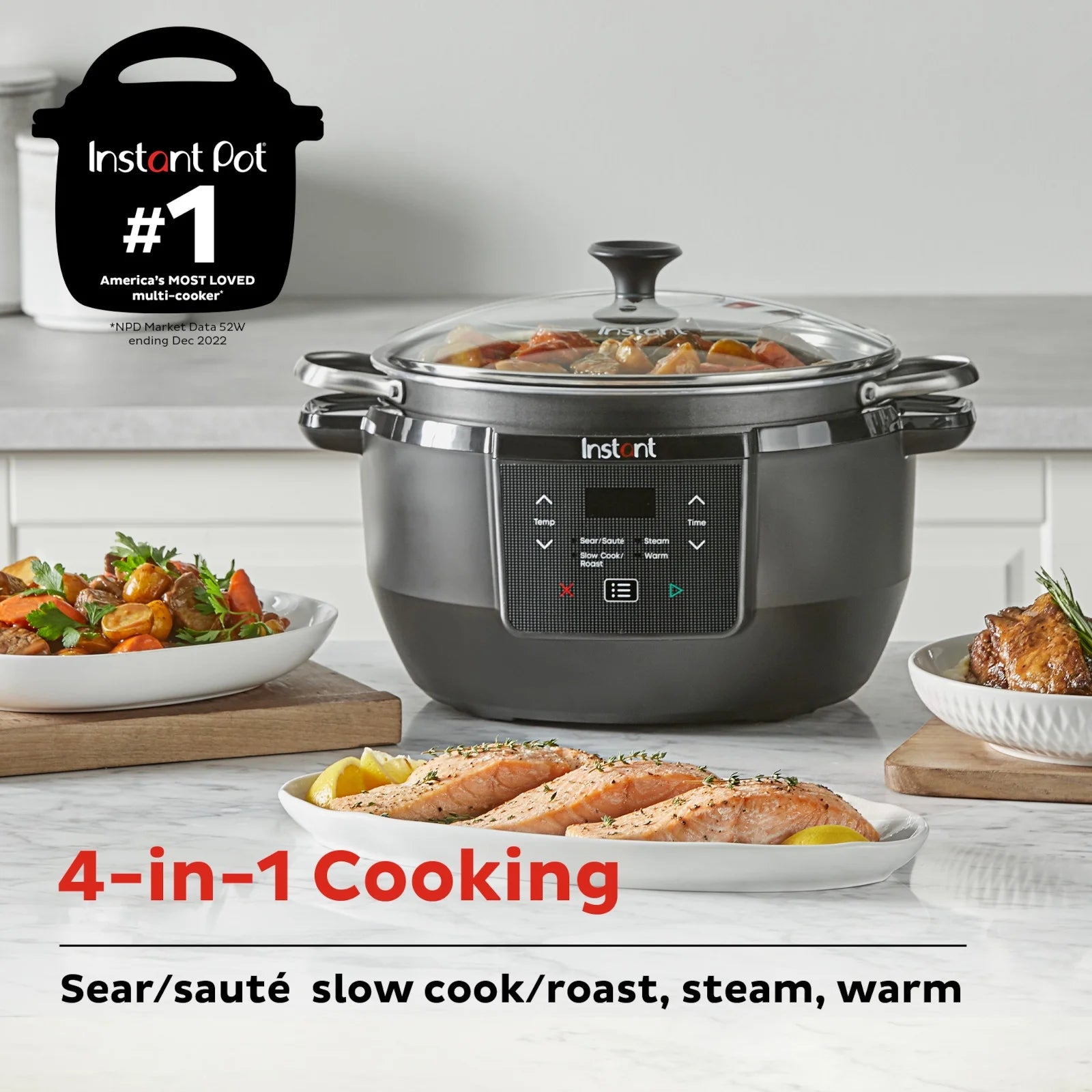 Pot Superior Cooker Chef Series 7.5Qt Slow Cooker + Multifunctional Cooker