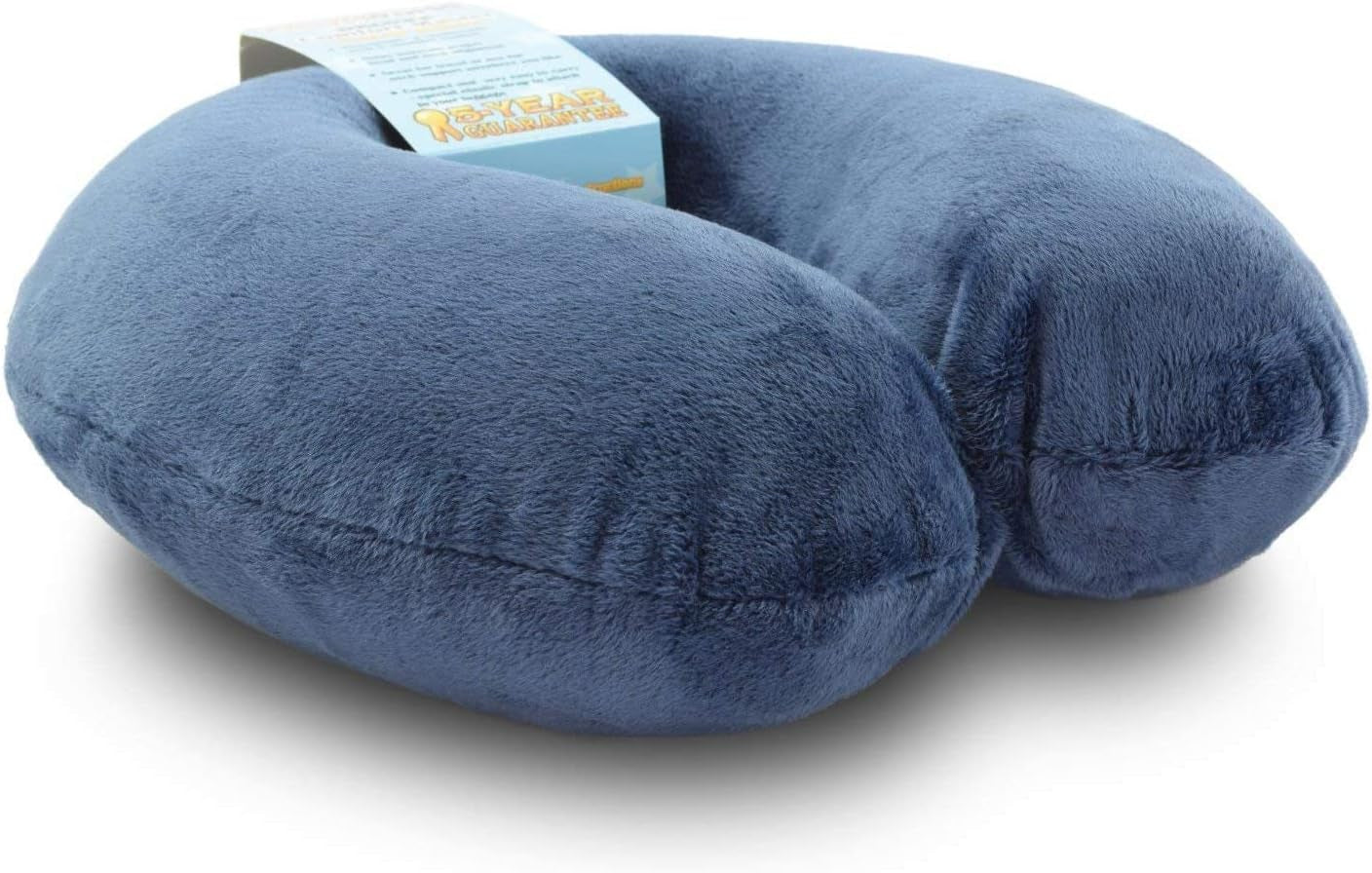 Travel Neck Pillow Memory Foam Airplane Travel Accessories Essentials Comfortable Washable Cover Plane Neck Support Pillow for Neck Pain Relief Sleeping Blue