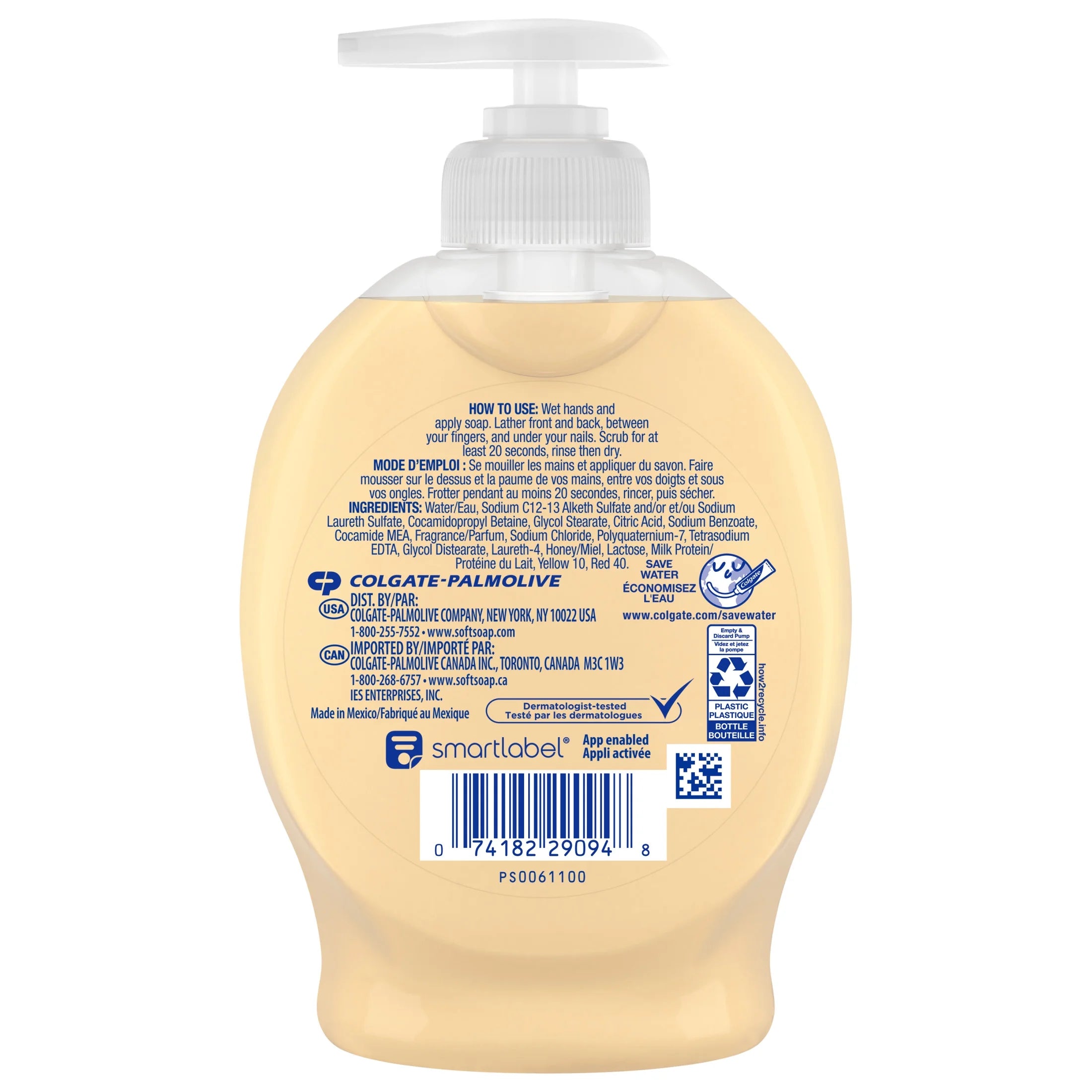 Liquid Hand Soap, Kitchen and Bathroom Hand Soap, Milk and Honey, 7.5 Fluid Ounce
