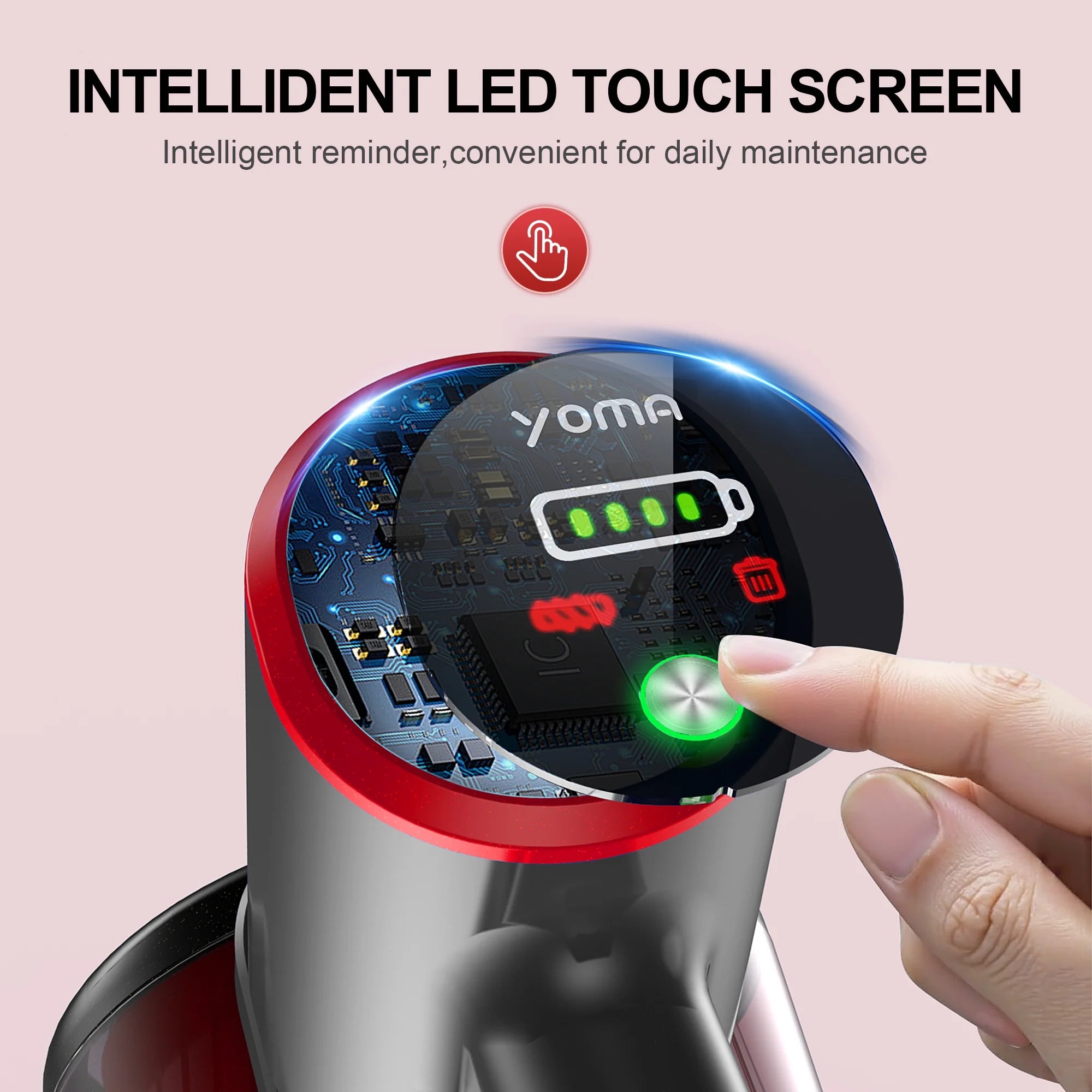 S18 Cordless Vacuum Cleaner, 6 in 1 Lightweight Stick Vacuum with Detachable Battery, 26Kpa Powerful Suction Vacuum Cleaner for Home Carpet Hardfloor Pet Hair