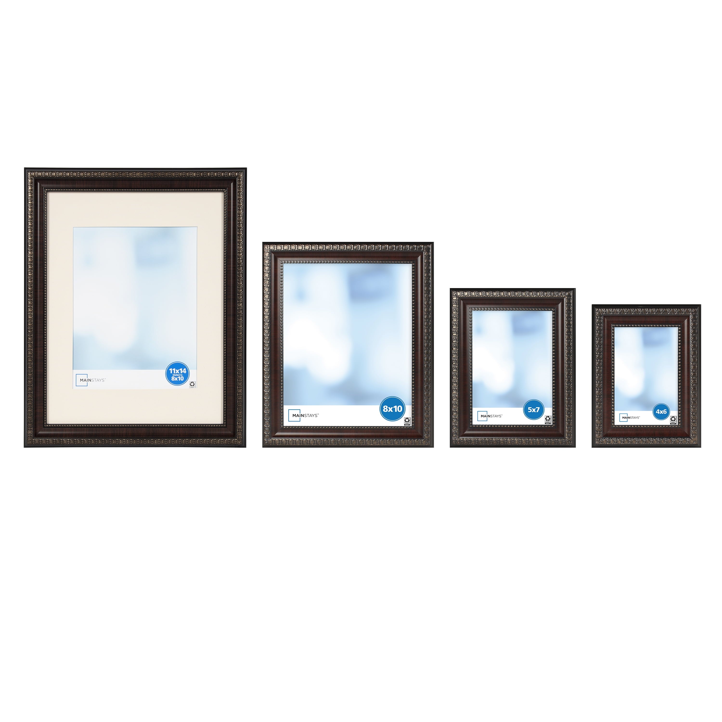 (2 Pack)  Mahogany 4X6 Tabletop Picture Frame