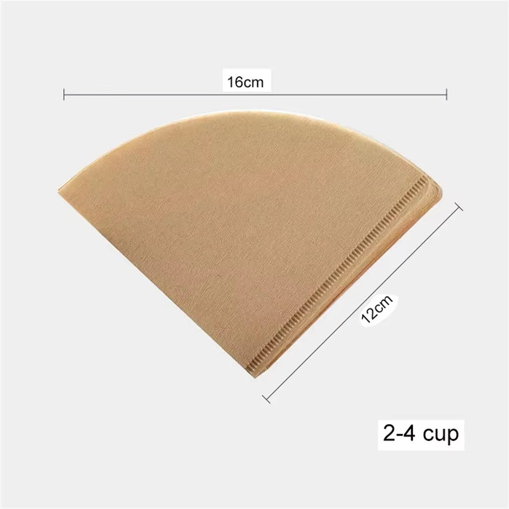 40/100 PCS V-Shaped Coffee Filter Paper Coffee Cup Filter Paper 1-4 Pieces of Hand Brewed Coffee Pot Filter Paper Coffee Pot